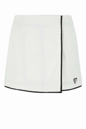 Prada Logo Plaque Mini Skirt