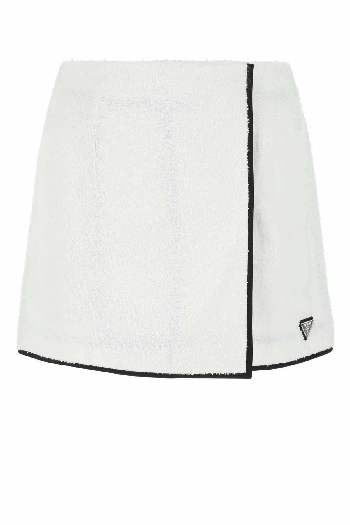 Prada Logo Plaque Mini Skirt