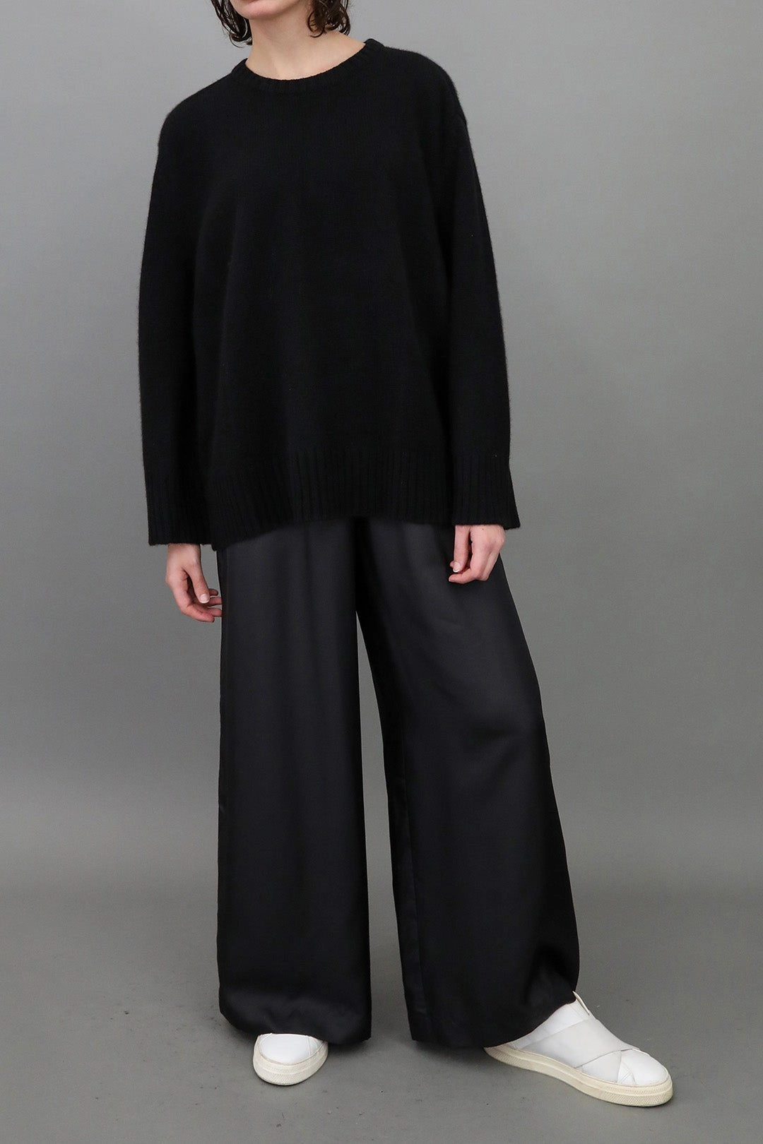 PRIYA SILK TWILL WIDE LEG PANT