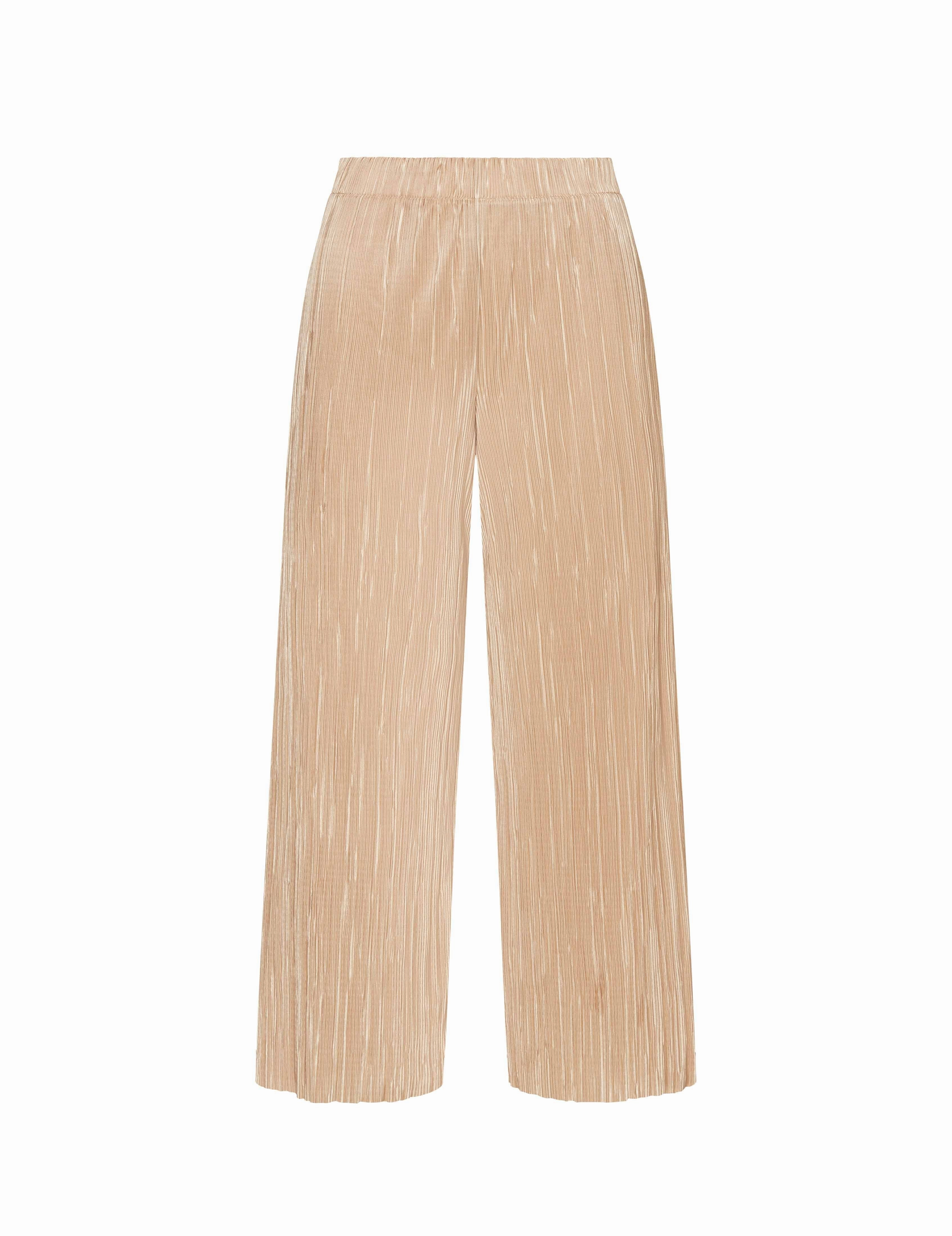 Pull On Pleated Knit Wide Leg Crop- Sale