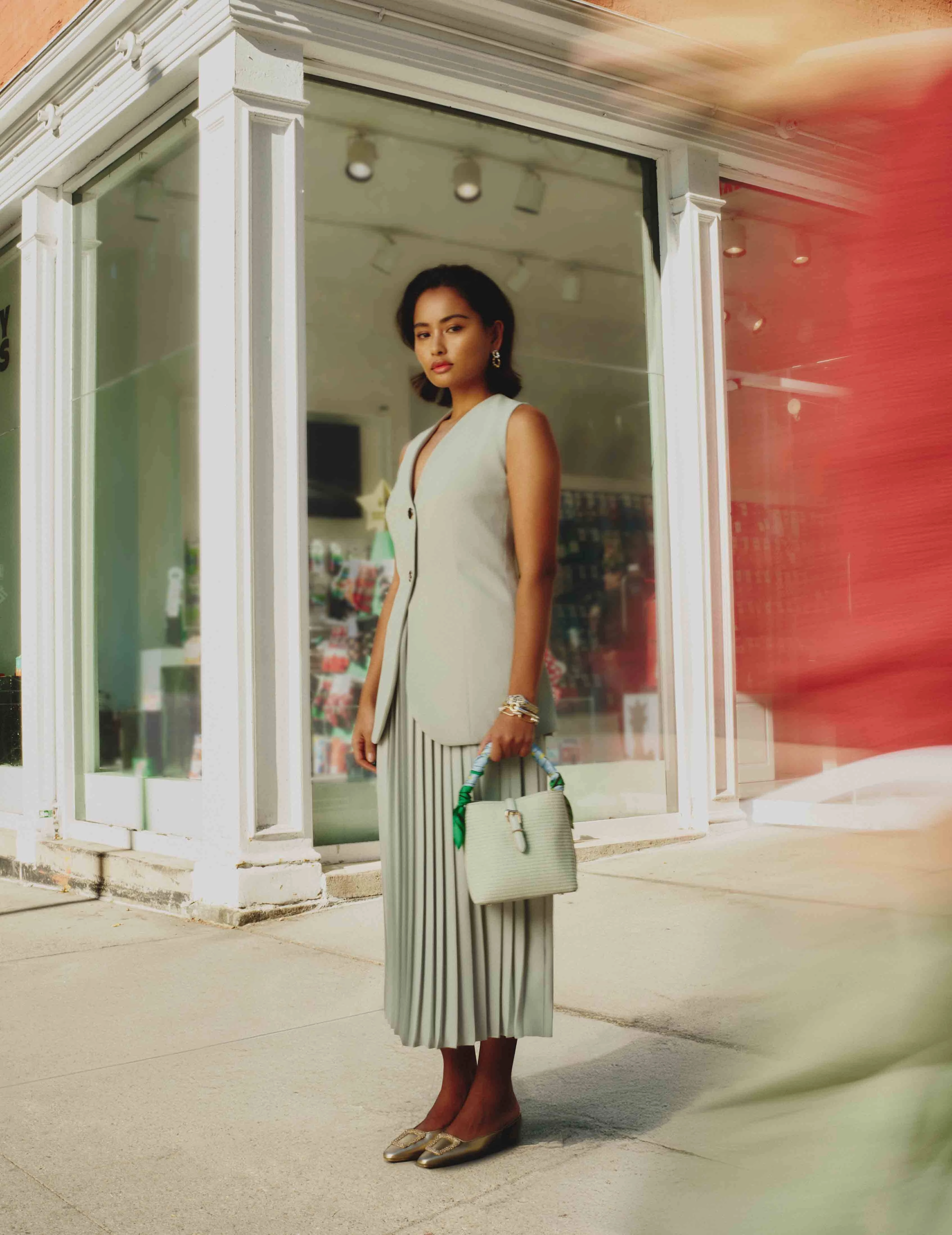 Pull on Pleated Skirt