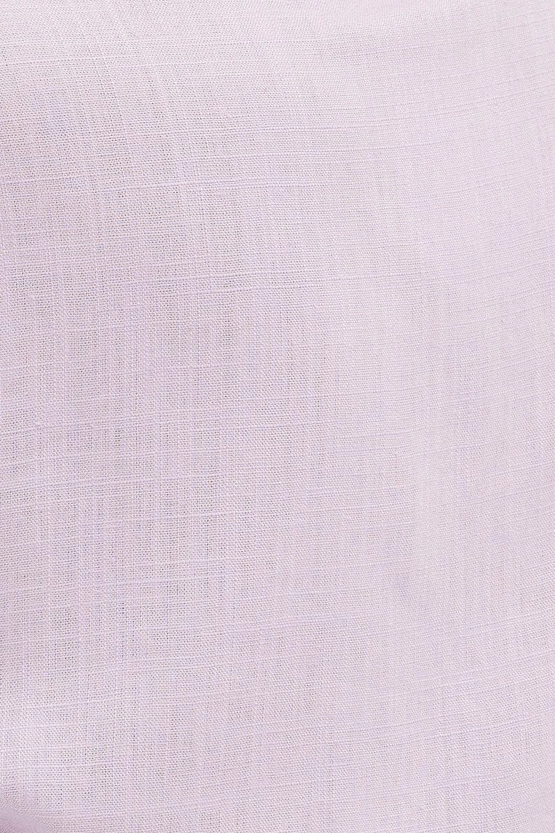 Purple Tie Bolero Short Sleeve Linen Blend