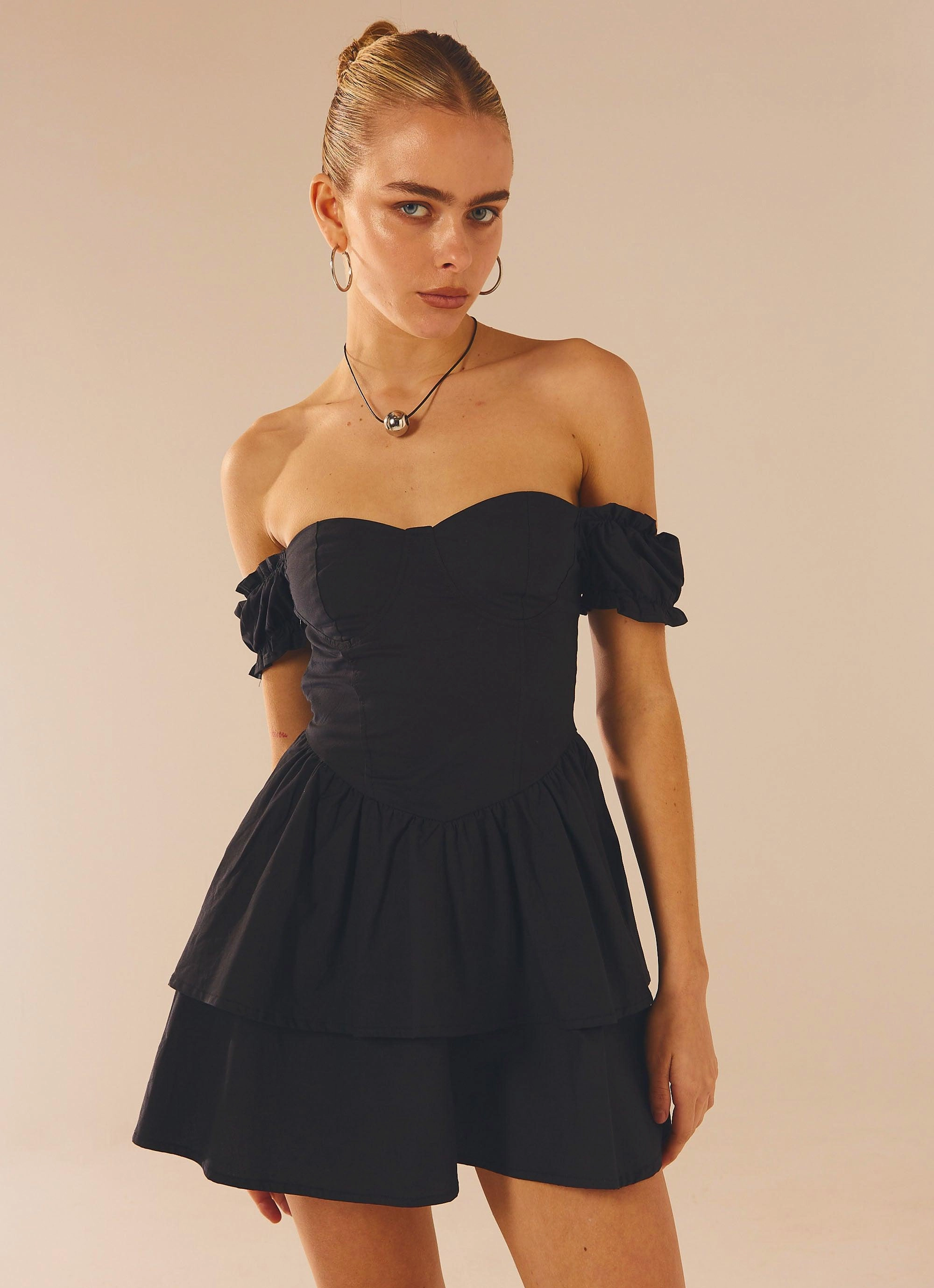Ready Or Not Corset Mini Dress - Black