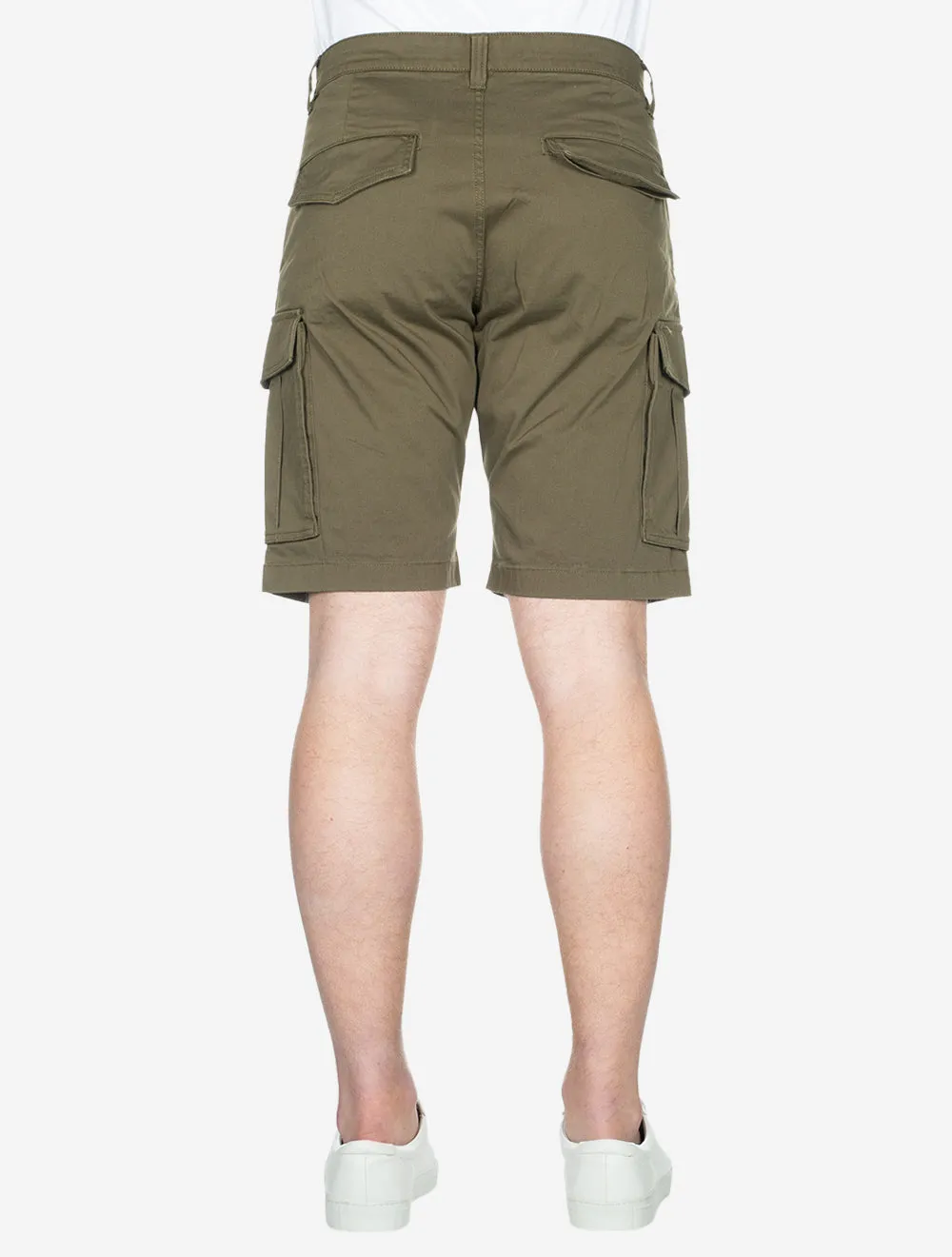 Relaxed Twill Cargo Shorts Juniper Green
