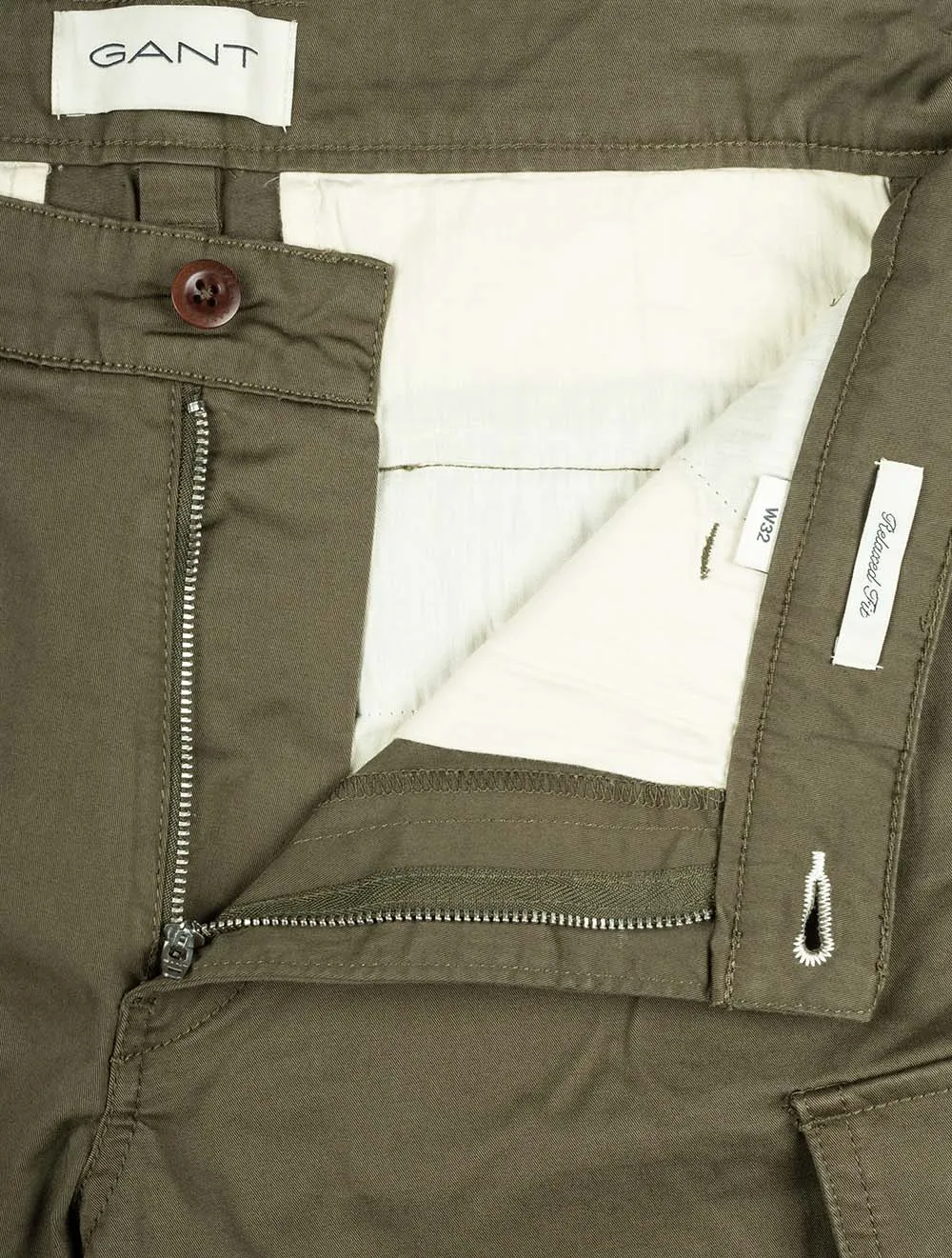 Relaxed Twill Cargo Shorts Juniper Green