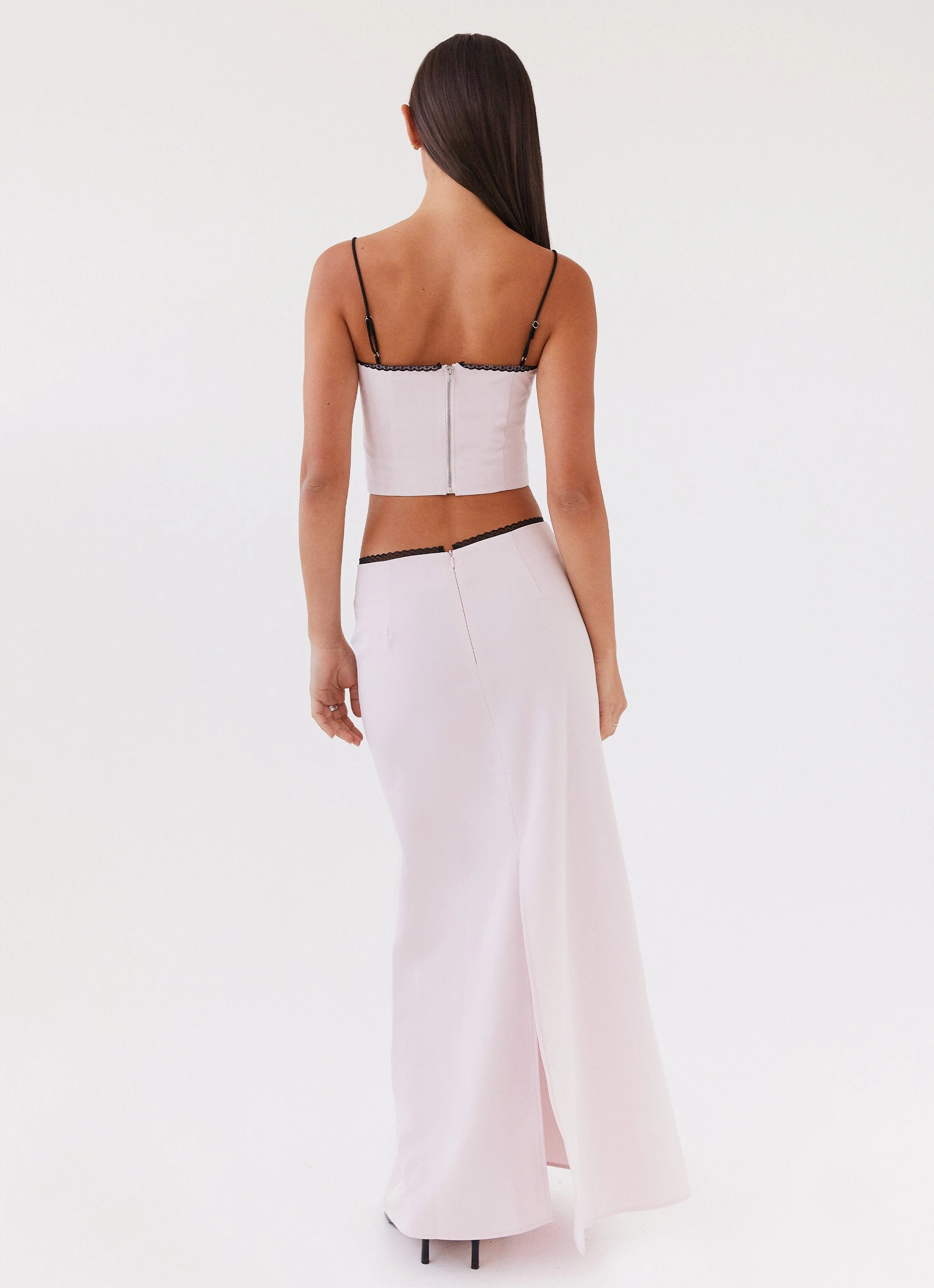 Rushing Back Maxi Skirt - Mauve