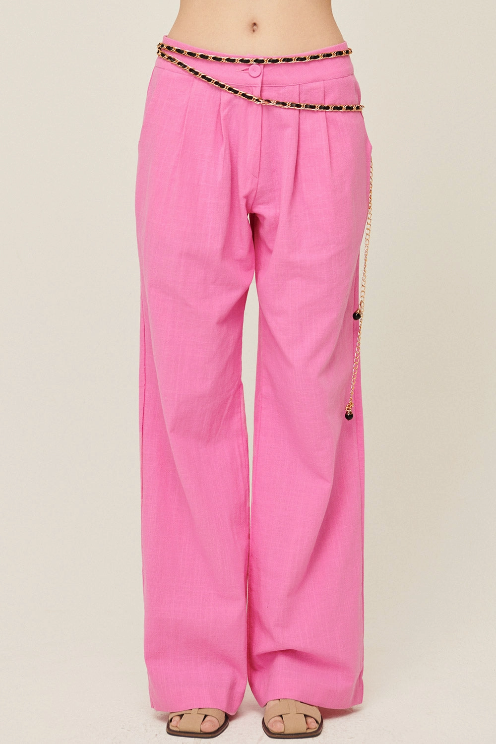 Sabrina Pintucked Wide Pants