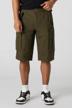 Short cargo avec fermeture à glissière