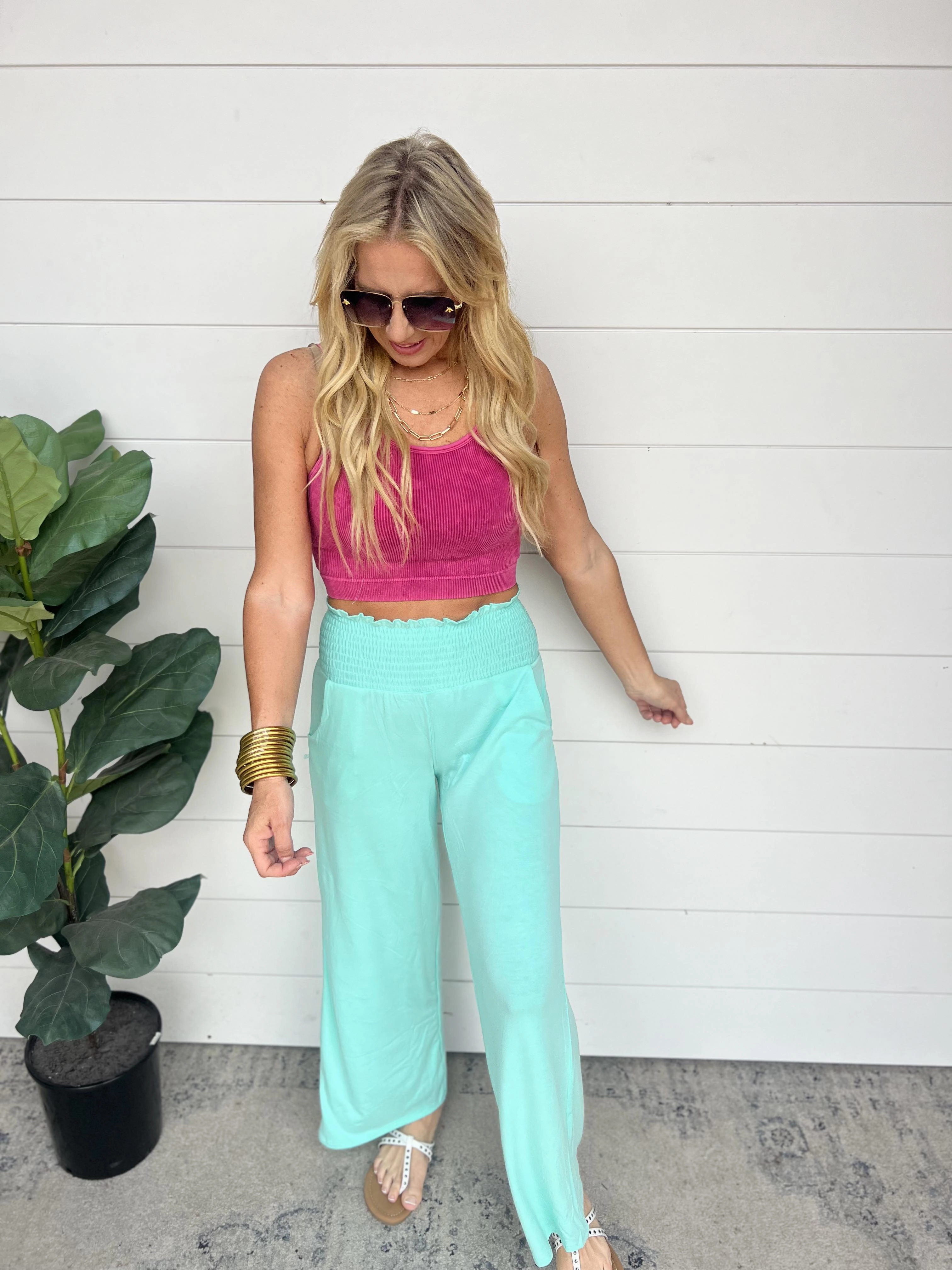 Smocked Wide Leg Pants | FINAL SALE