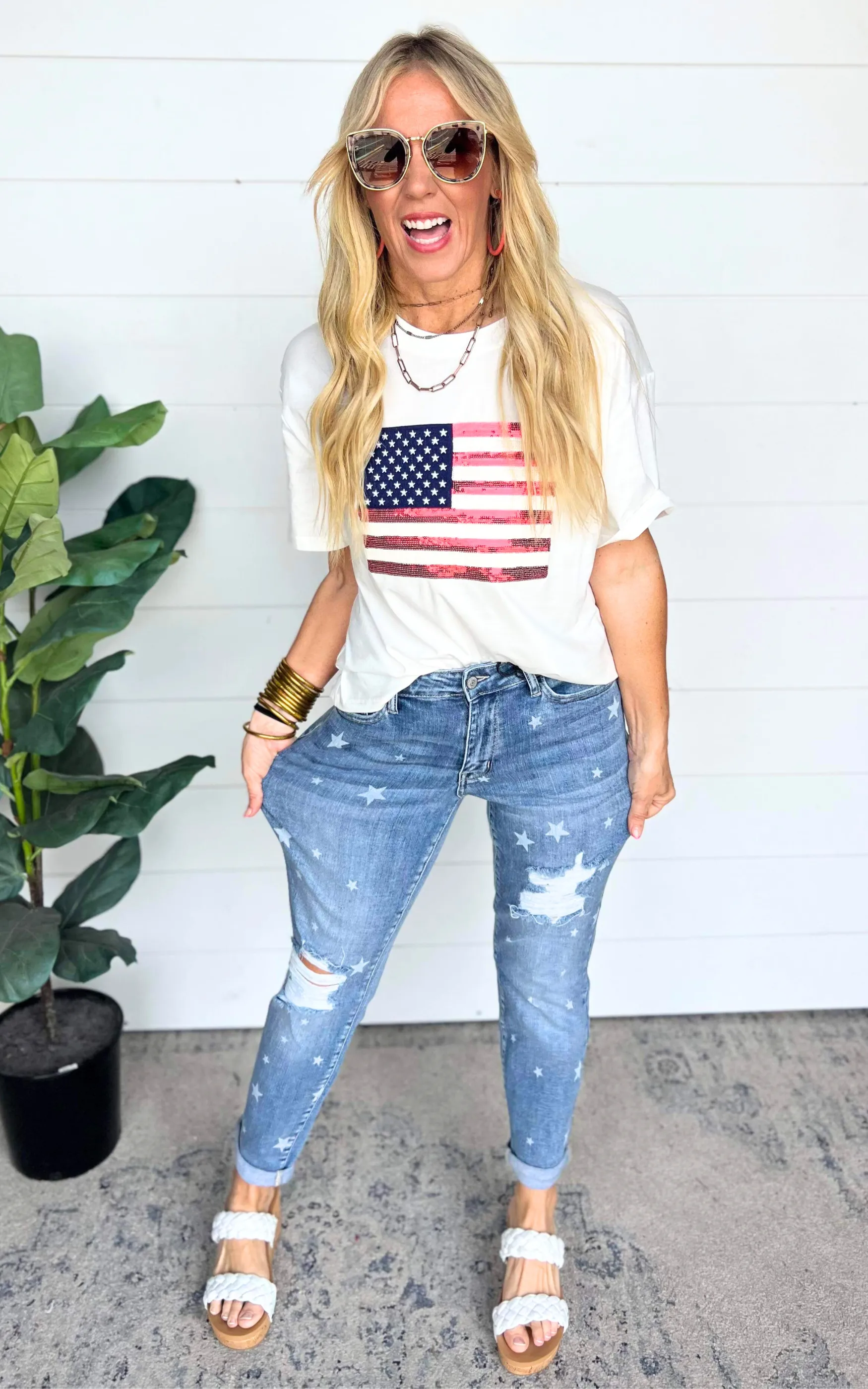 Star Crossed Destroy & Roll Cuff Boyfriend Denim Jeans | Judy Blue - Final Sale
