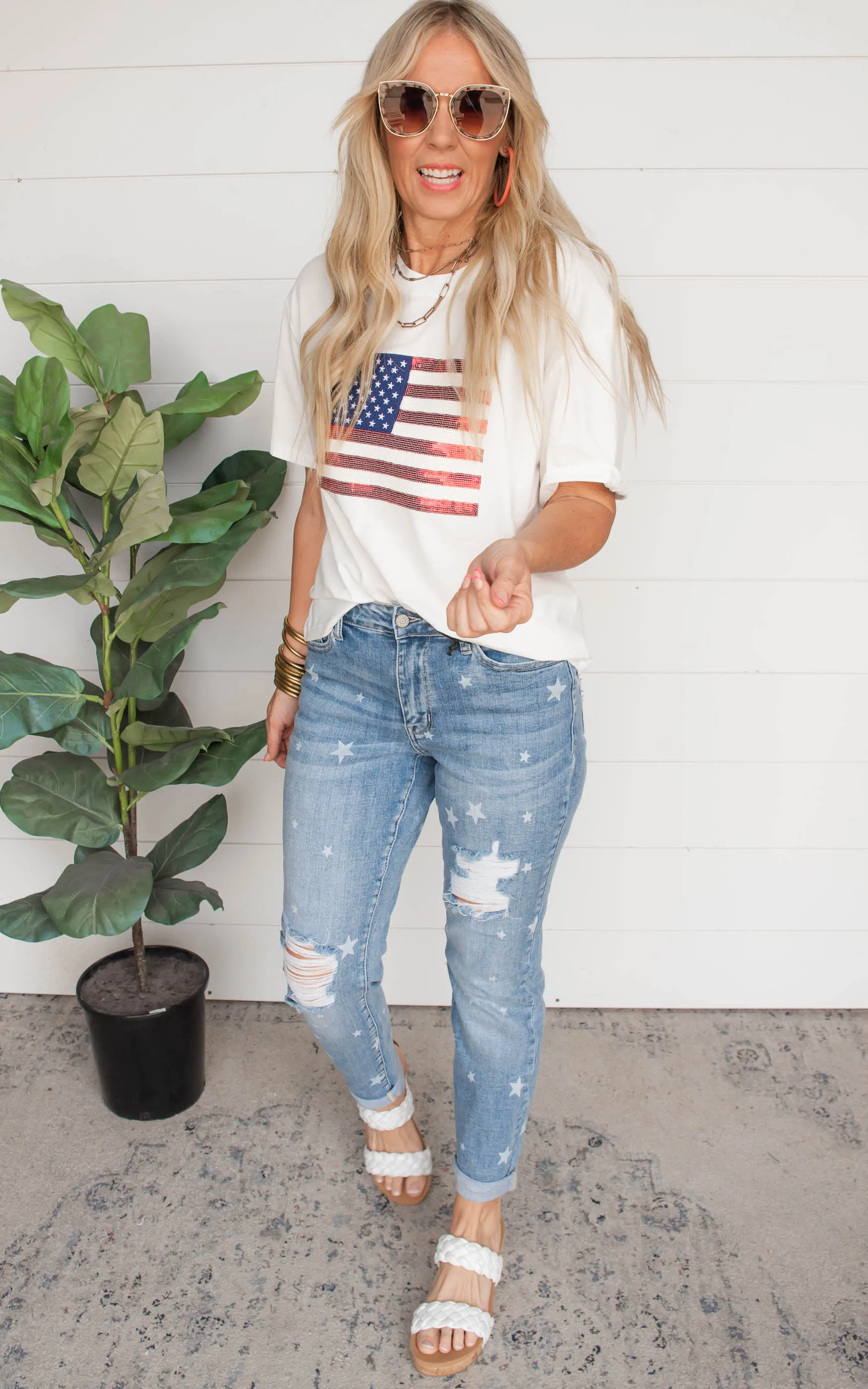 Star Crossed Destroy & Roll Cuff Boyfriend Denim Jeans | Judy Blue - Final Sale