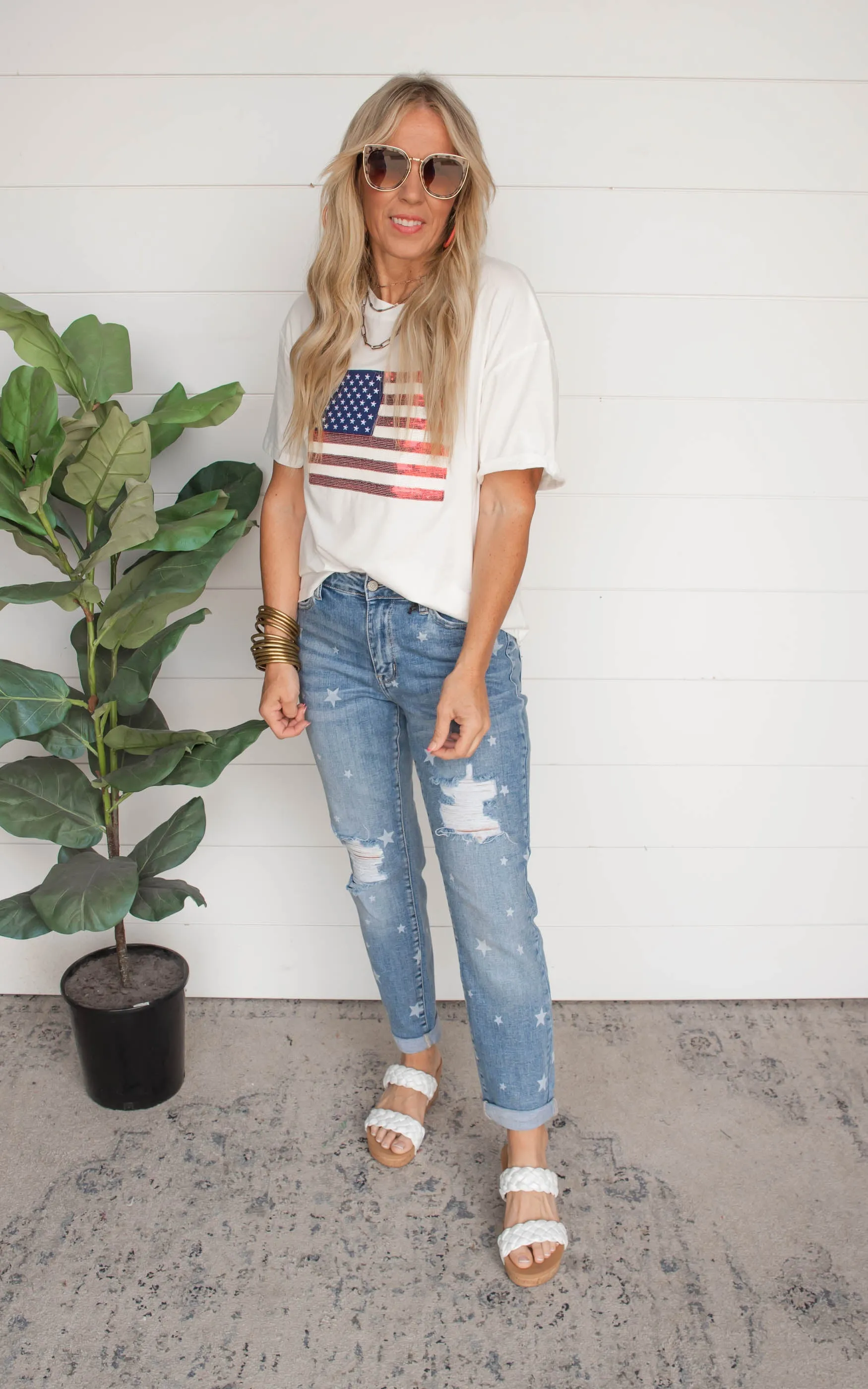 Star Crossed Destroy & Roll Cuff Boyfriend Denim Jeans | Judy Blue - Final Sale