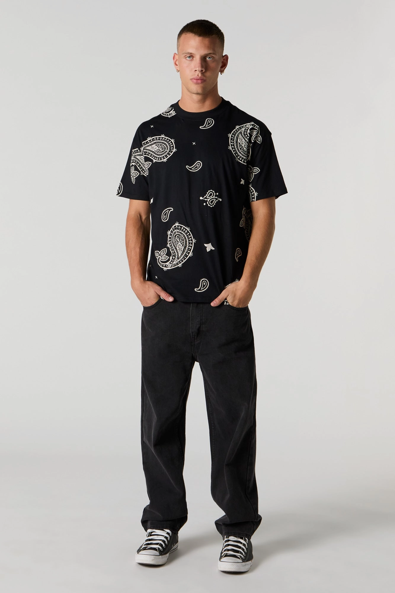 T-shirt avec motif cachemire