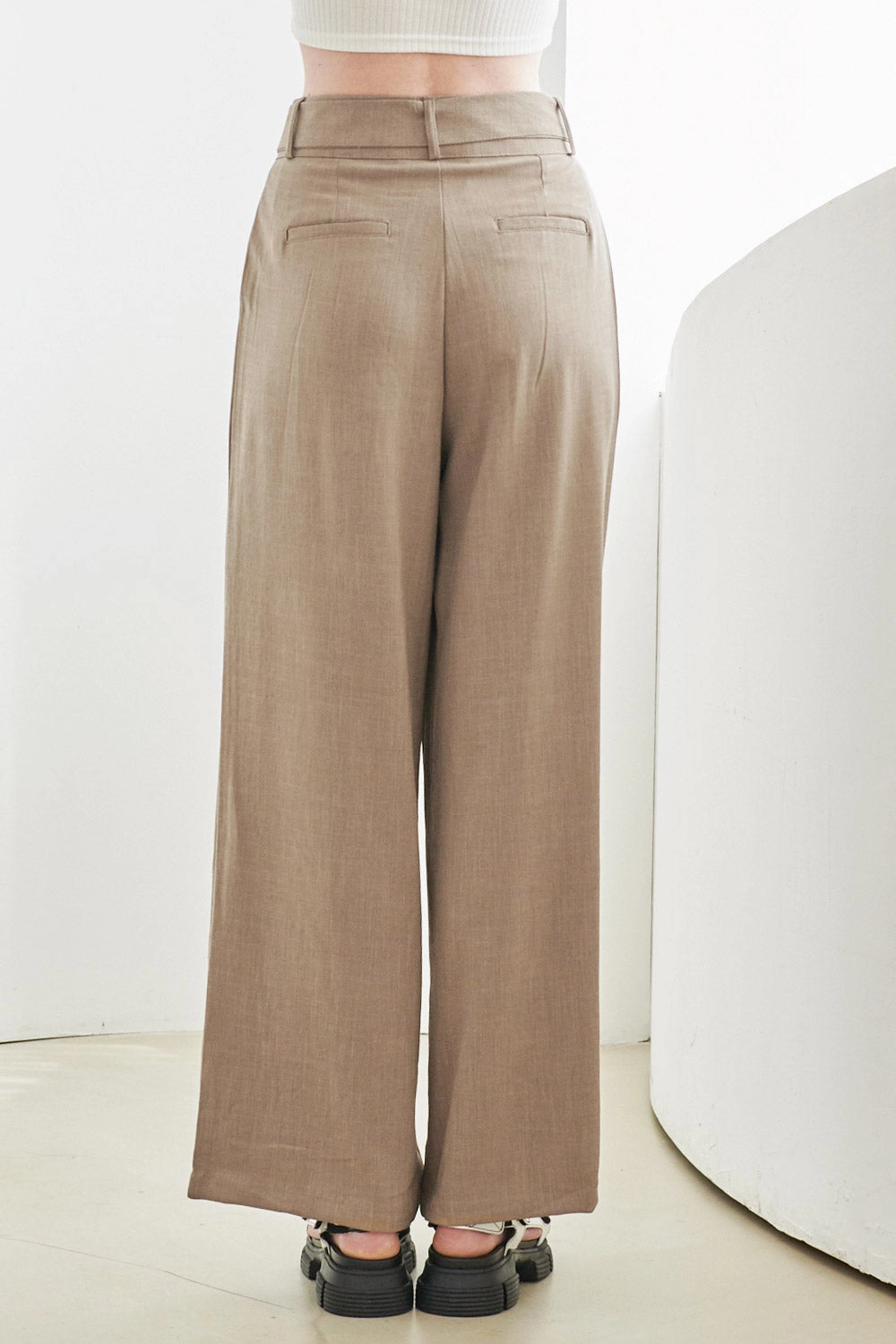 Tammy Belted Pintuck Pants