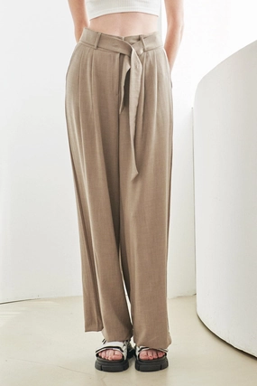 Tammy Belted Pintuck Pants