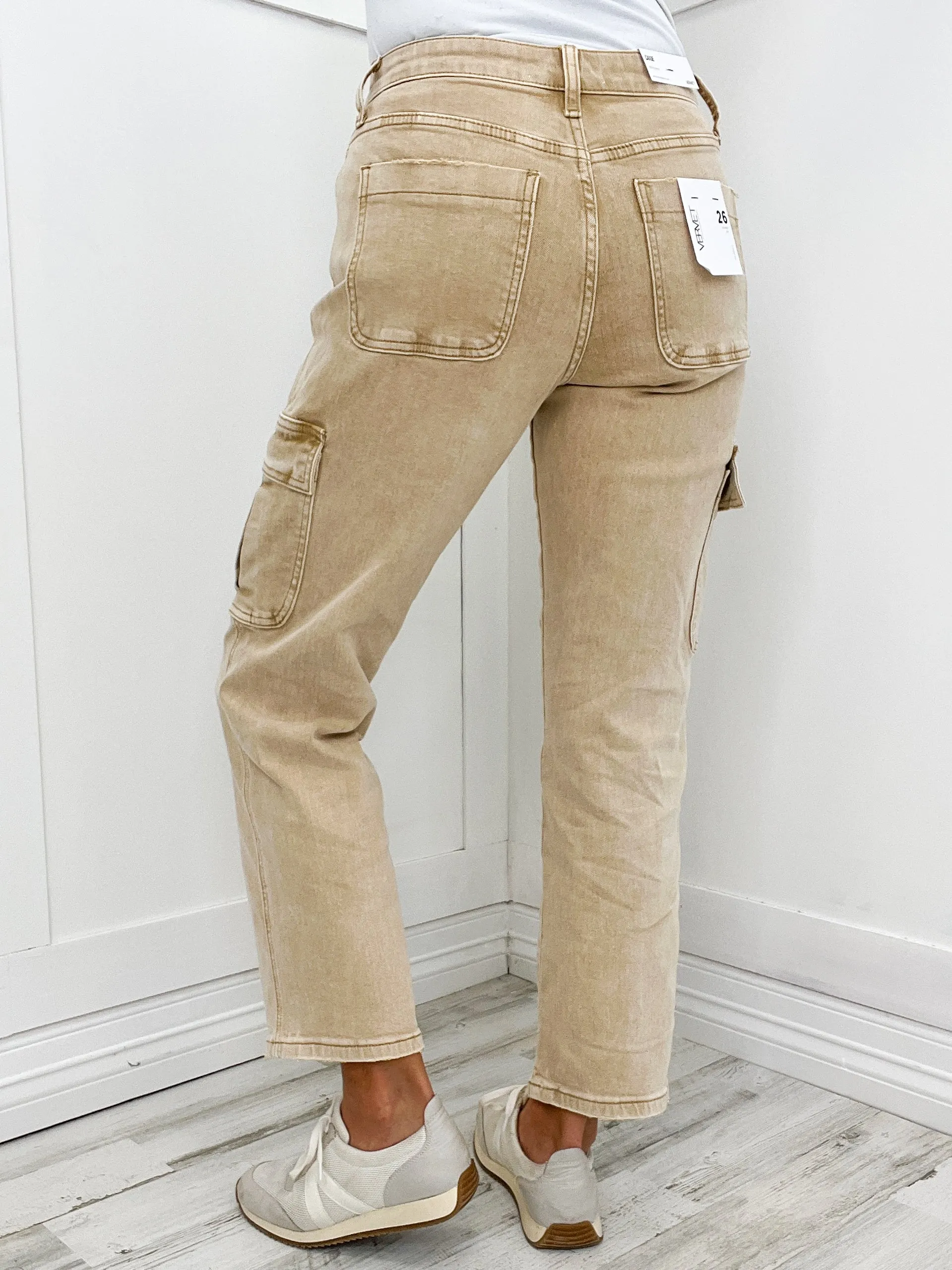 The Dixie Vervet High Rise Relaxed Straight Cargo Jeans