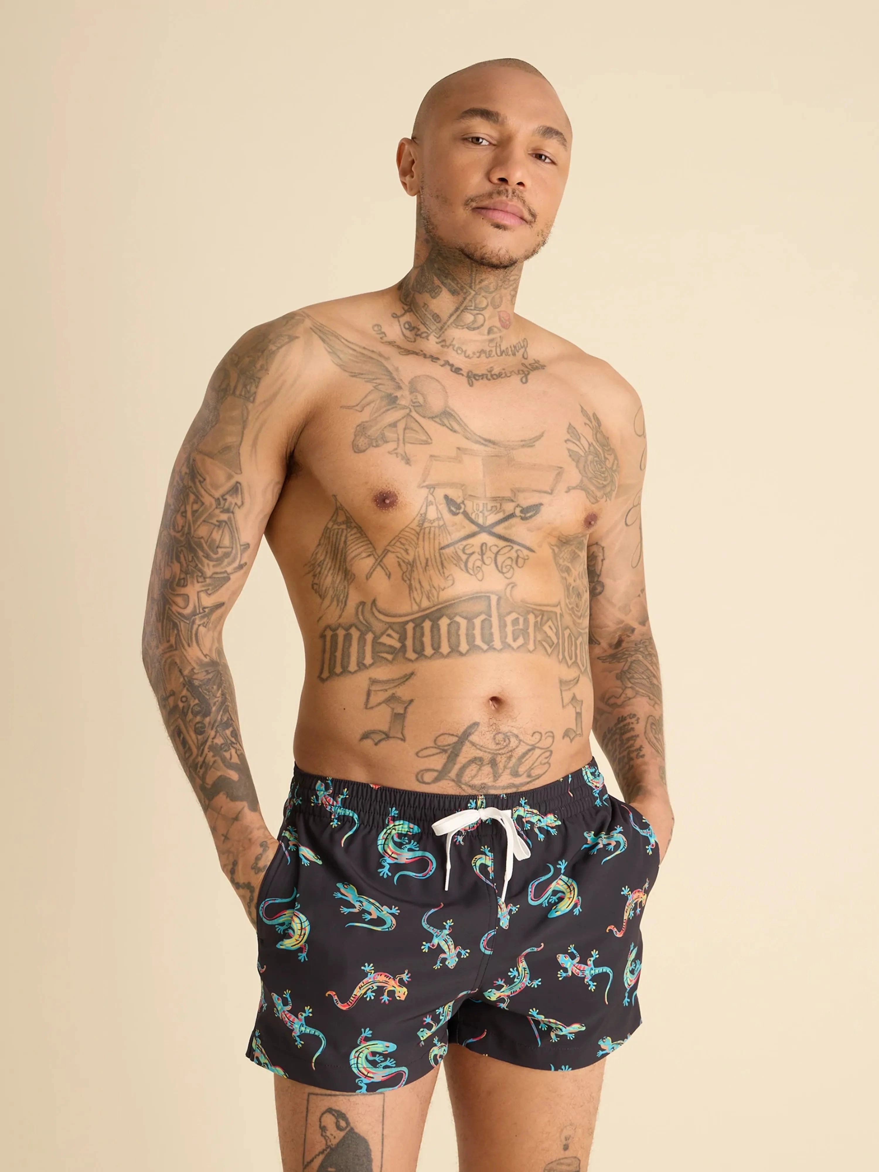 The Blizzard O' Lizards 4" (Classic Swim Trunk)