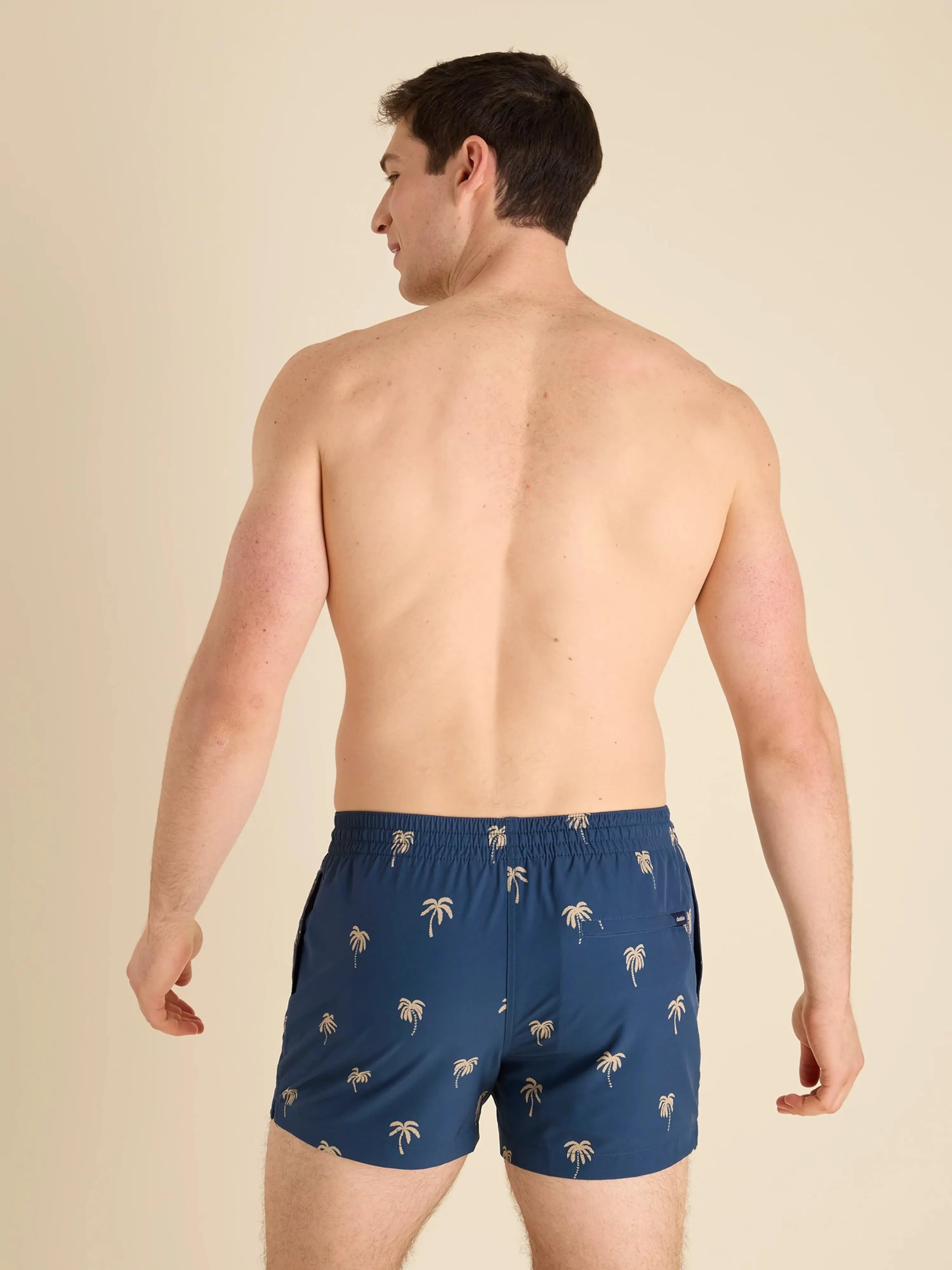 The Midnight Palms 4"(Classic Lined Swim Trunk)