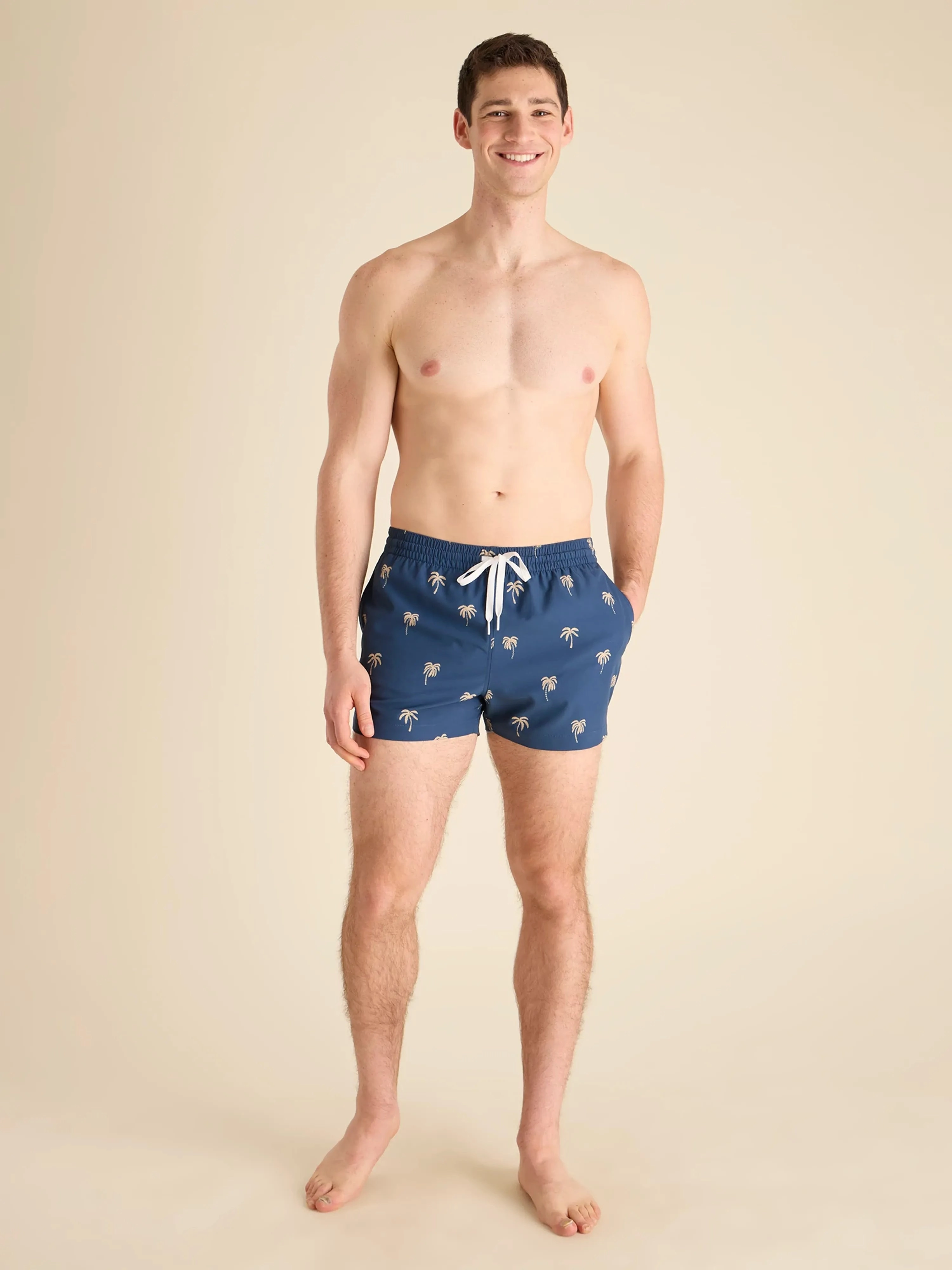 The Midnight Palms 4"(Classic Lined Swim Trunk)