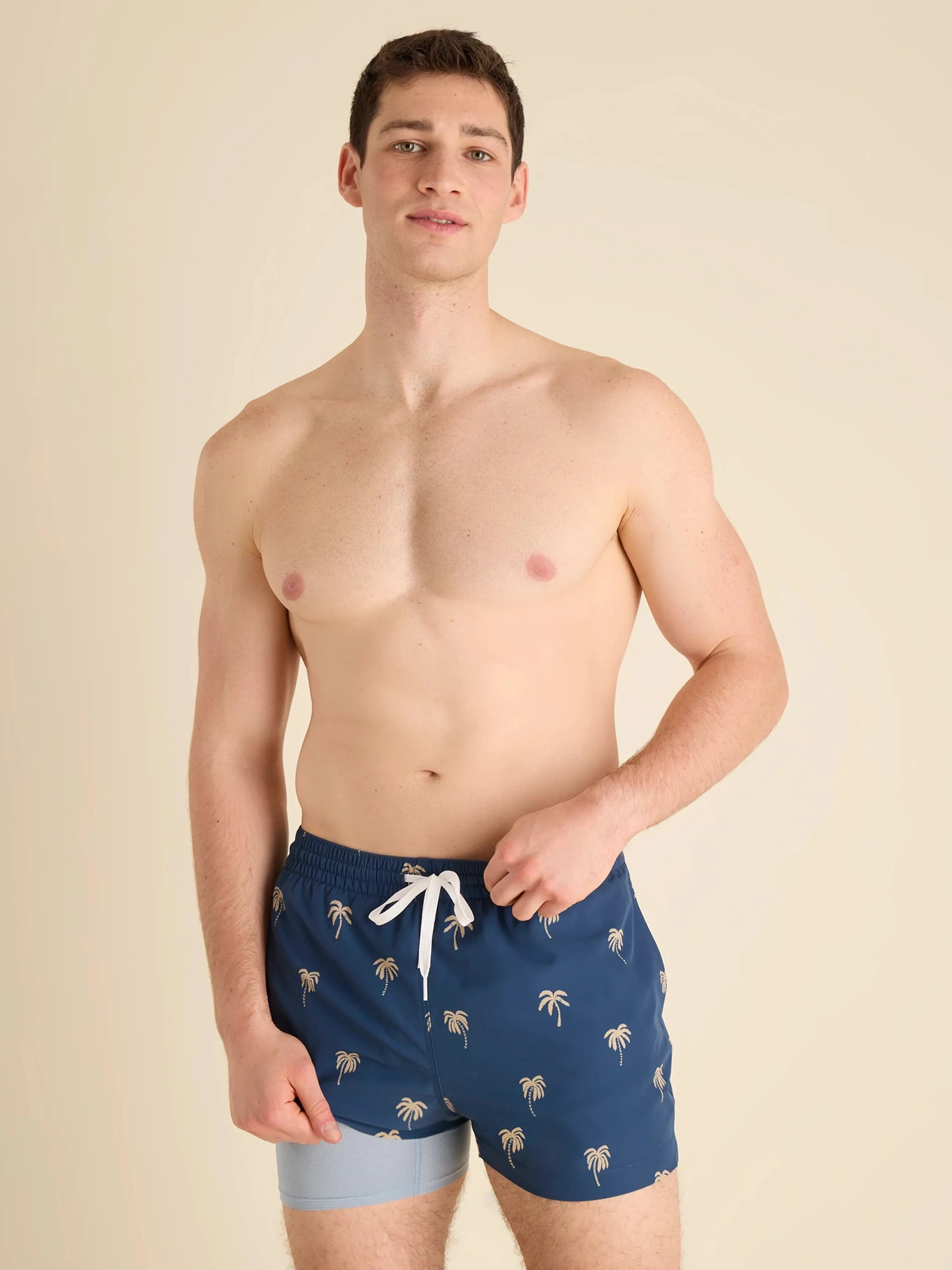 The Midnight Palms 4"(Classic Lined Swim Trunk)