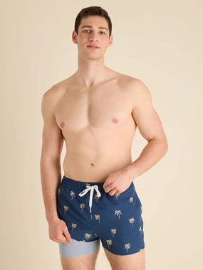 The Midnight Palms 4"(Classic Lined Swim Trunk)