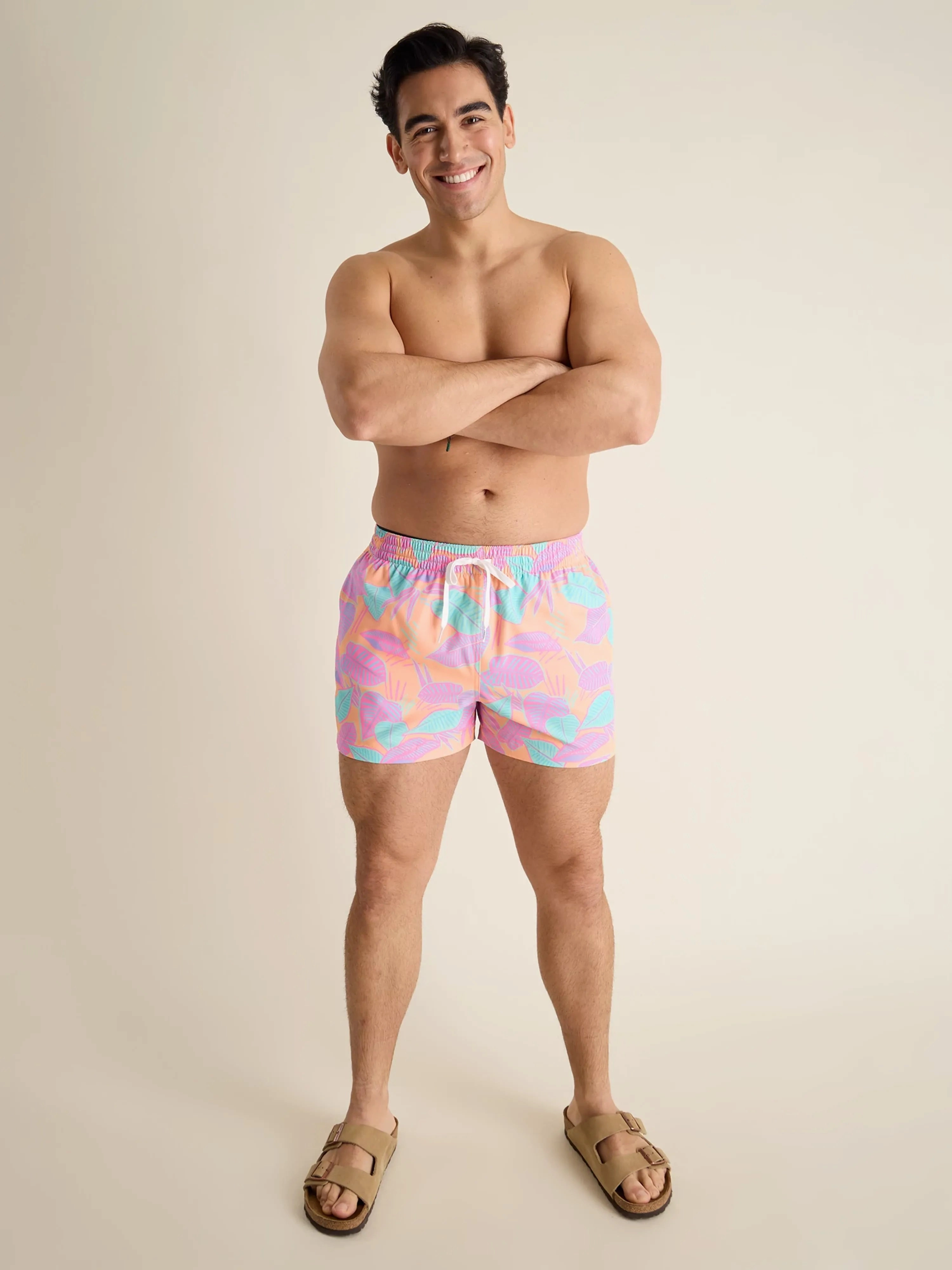 The Posh Palms 4" (Classic Lined Swim Trunk)
