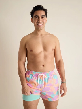 The Posh Palms 4" (Classic Lined Swim Trunk)
