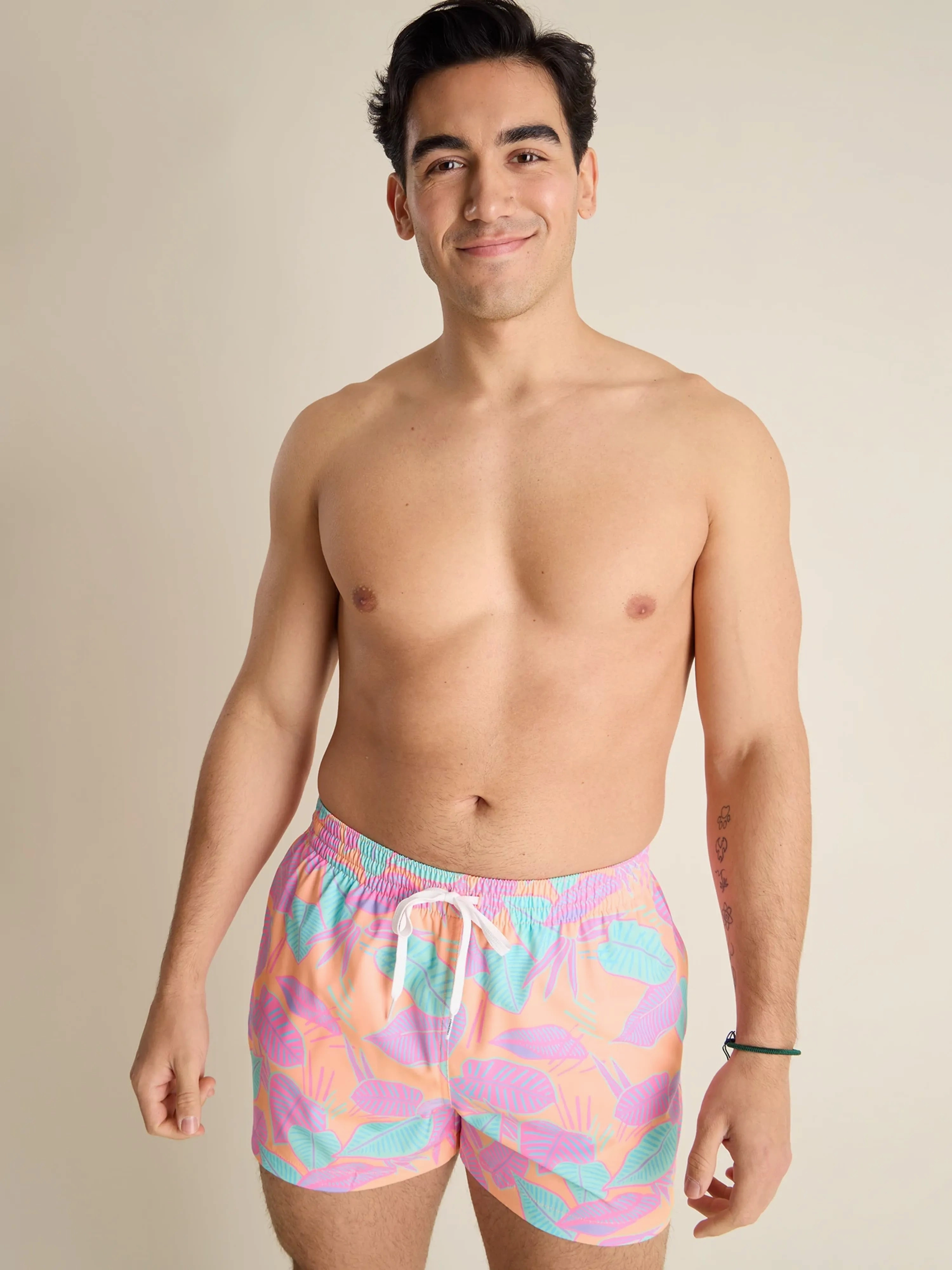 The Posh Palms 4" (Classic Lined Swim Trunk)