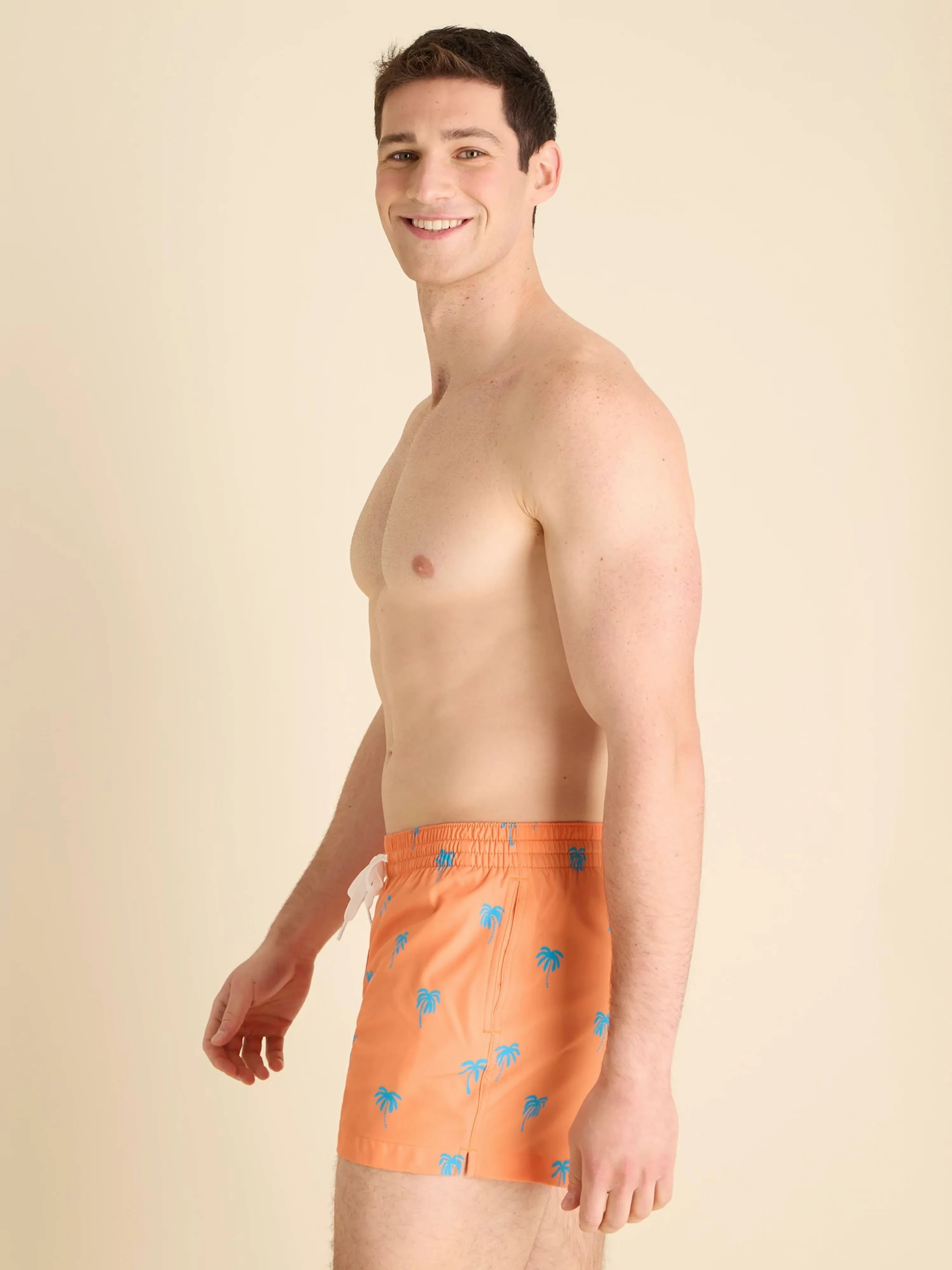 The Sundown Palms 4" (Classic Lined Swim Trunk)