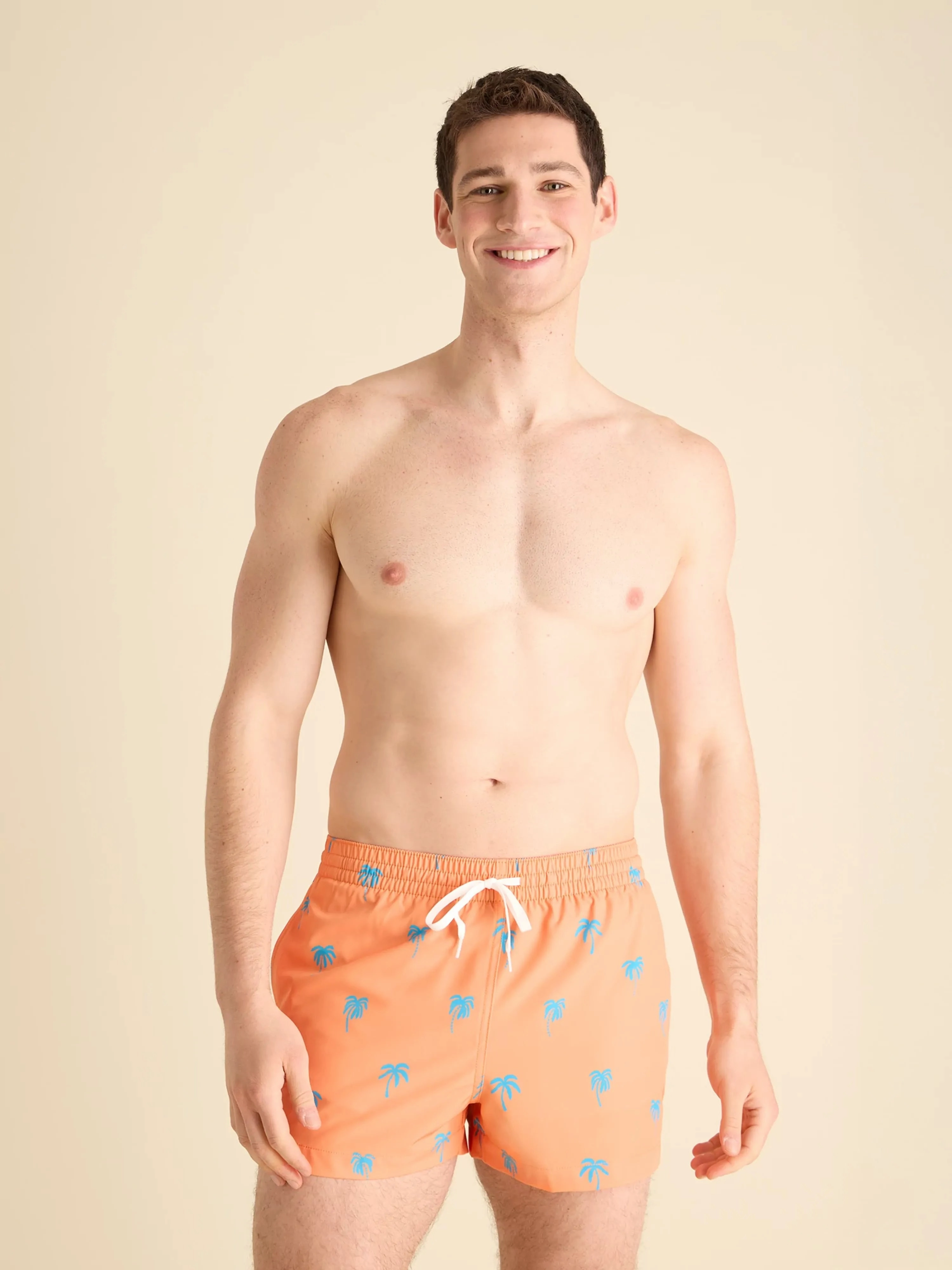 The Sundown Palms 4" (Classic Lined Swim Trunk)