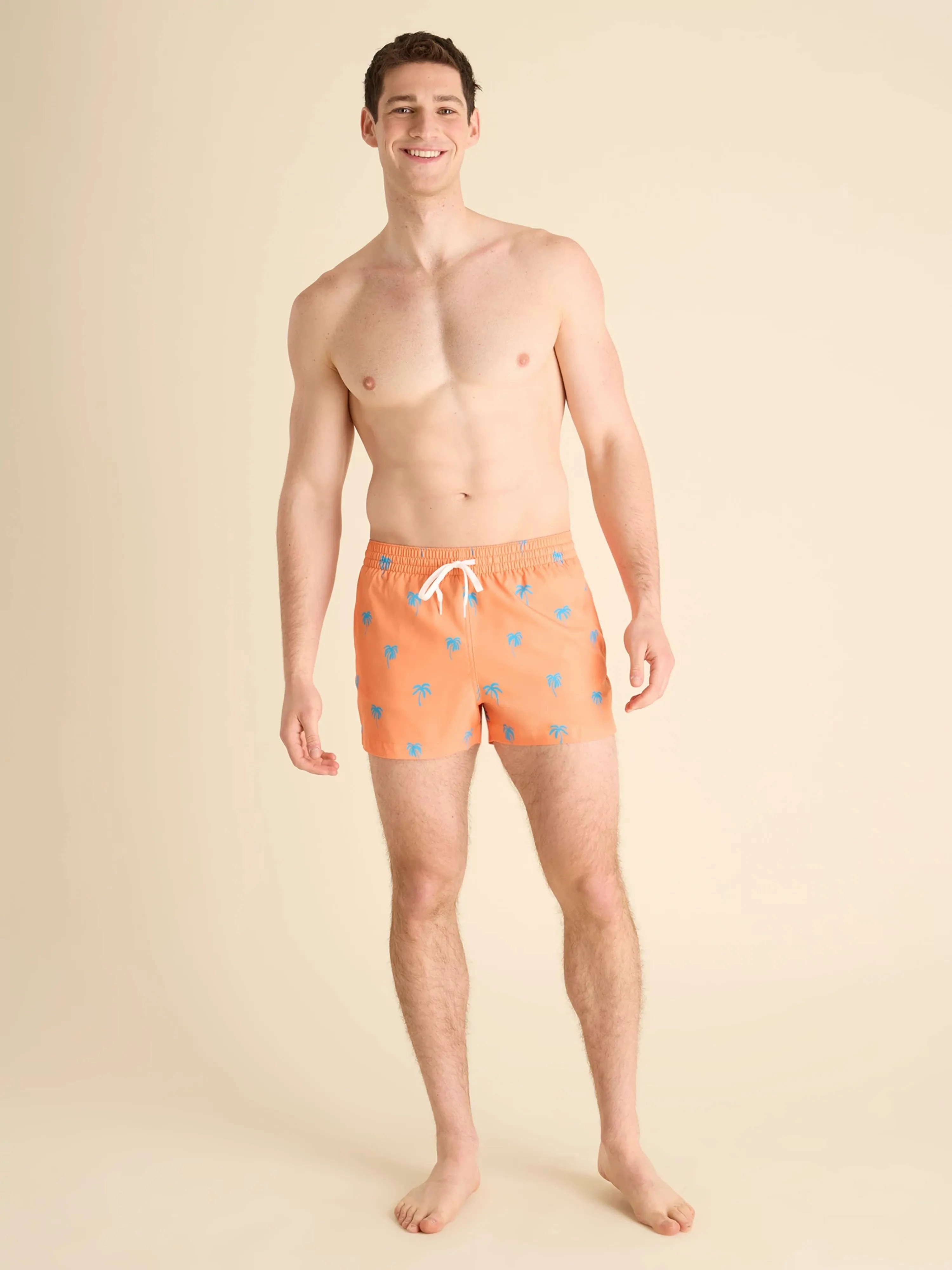 The Sundown Palms 4" (Classic Lined Swim Trunk)