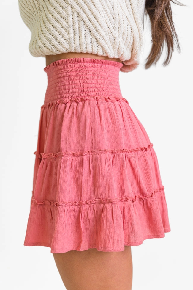 Through The Garden Rose Solid Mini Skort SALE