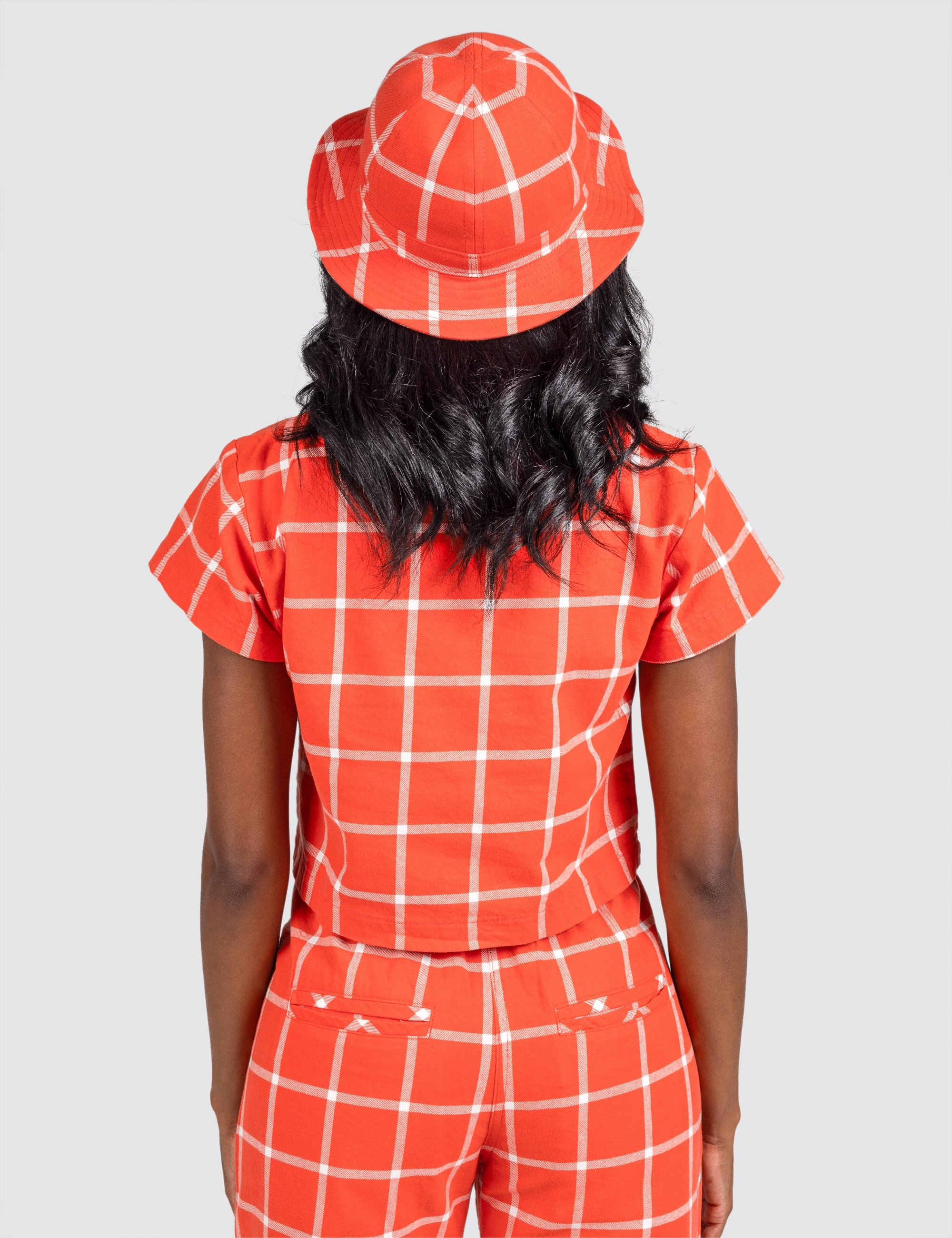 Tomato Grid Crop Top