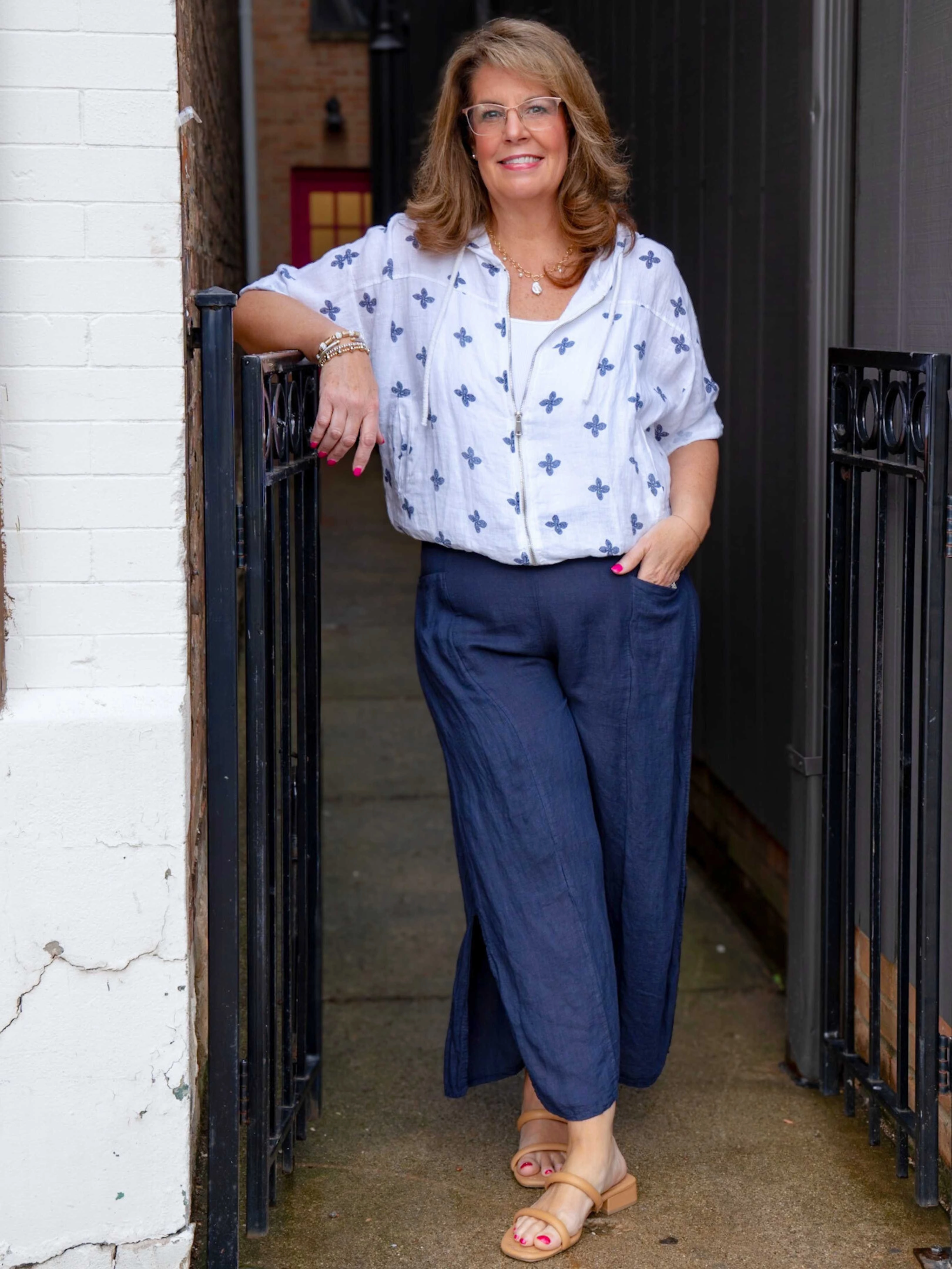 Top Choice Linen Pant - Navy