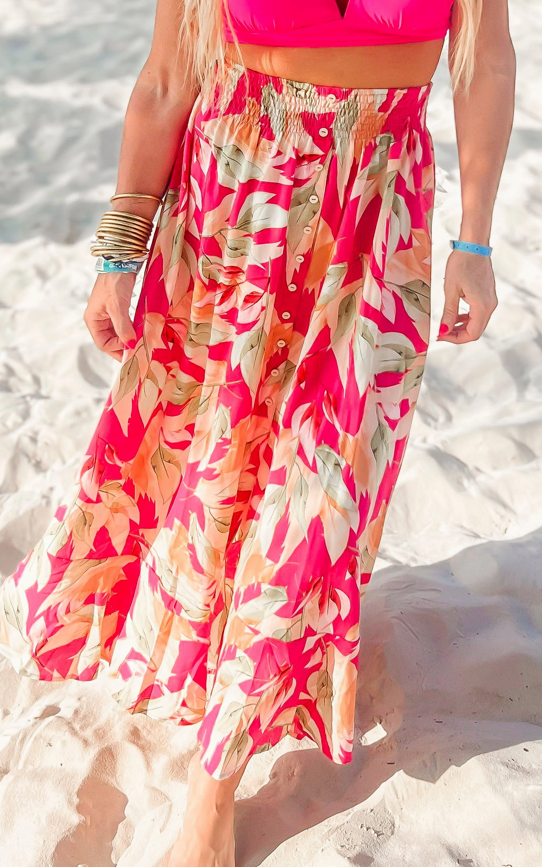 Tropical Floral Maxi Skirt - Final Sale