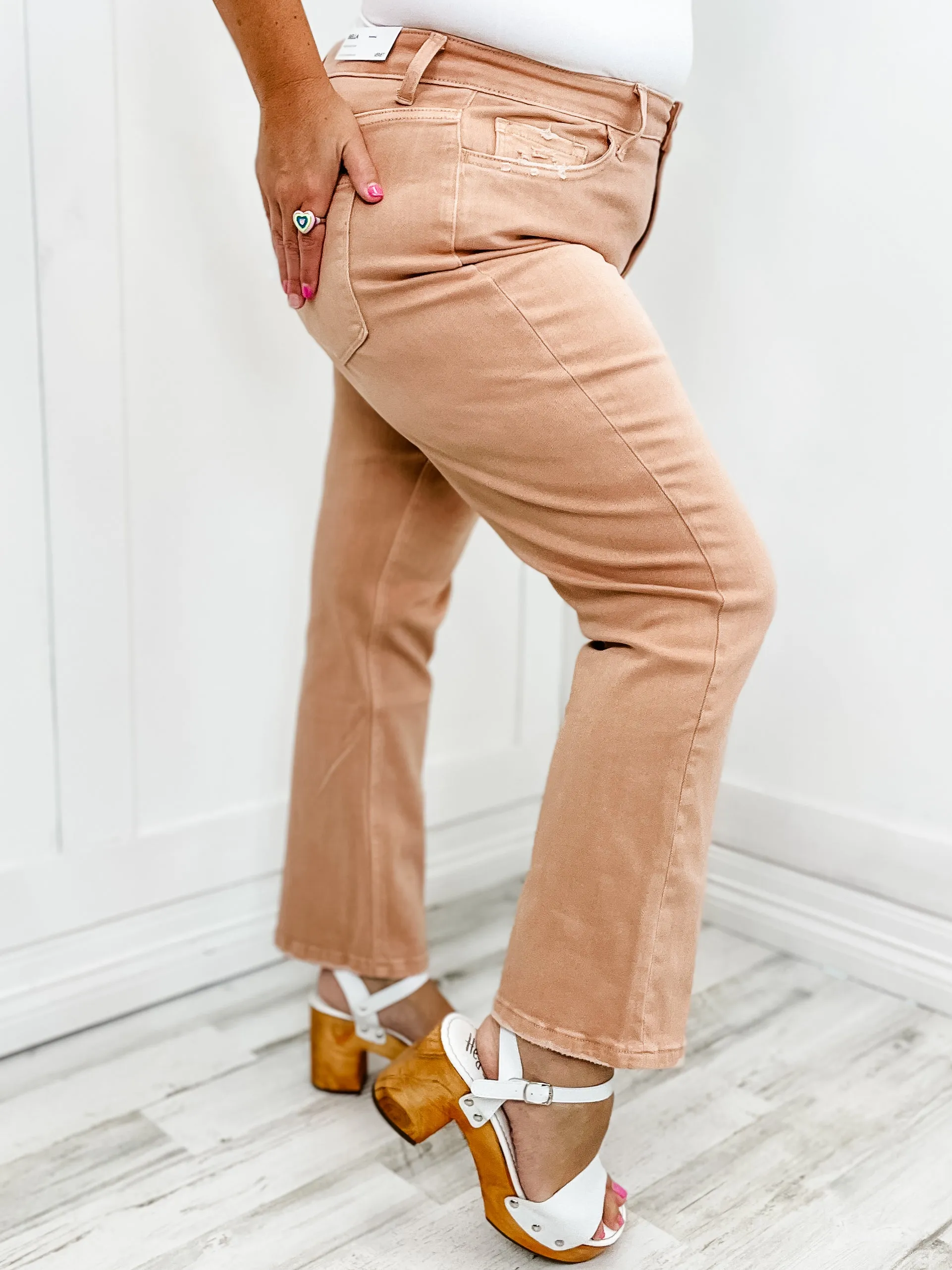 Vervet High Rise Kick Flare Jeans in Tickle