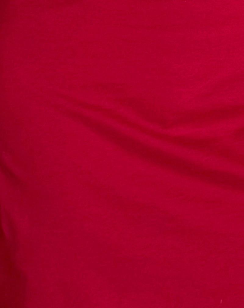 Wangi Backless Mini Dress in Adrenaline Red