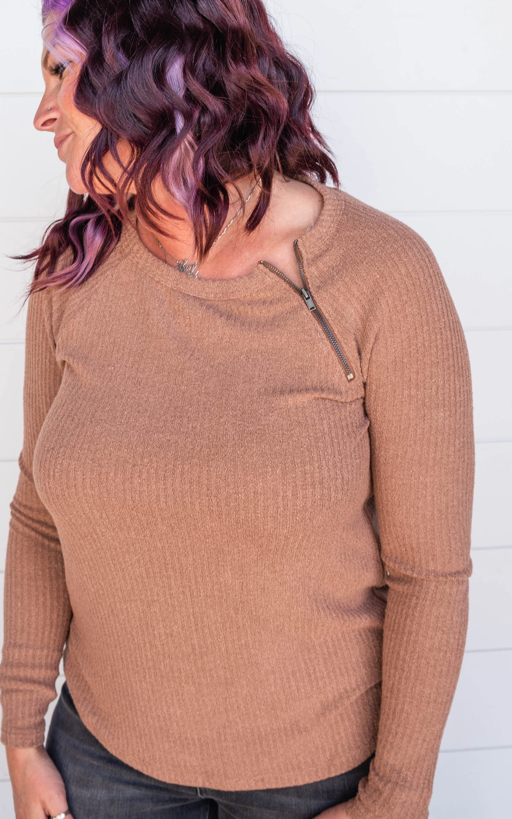 When It's Crisp In The Air Raglan Crew Neck Top - Final Sale*
