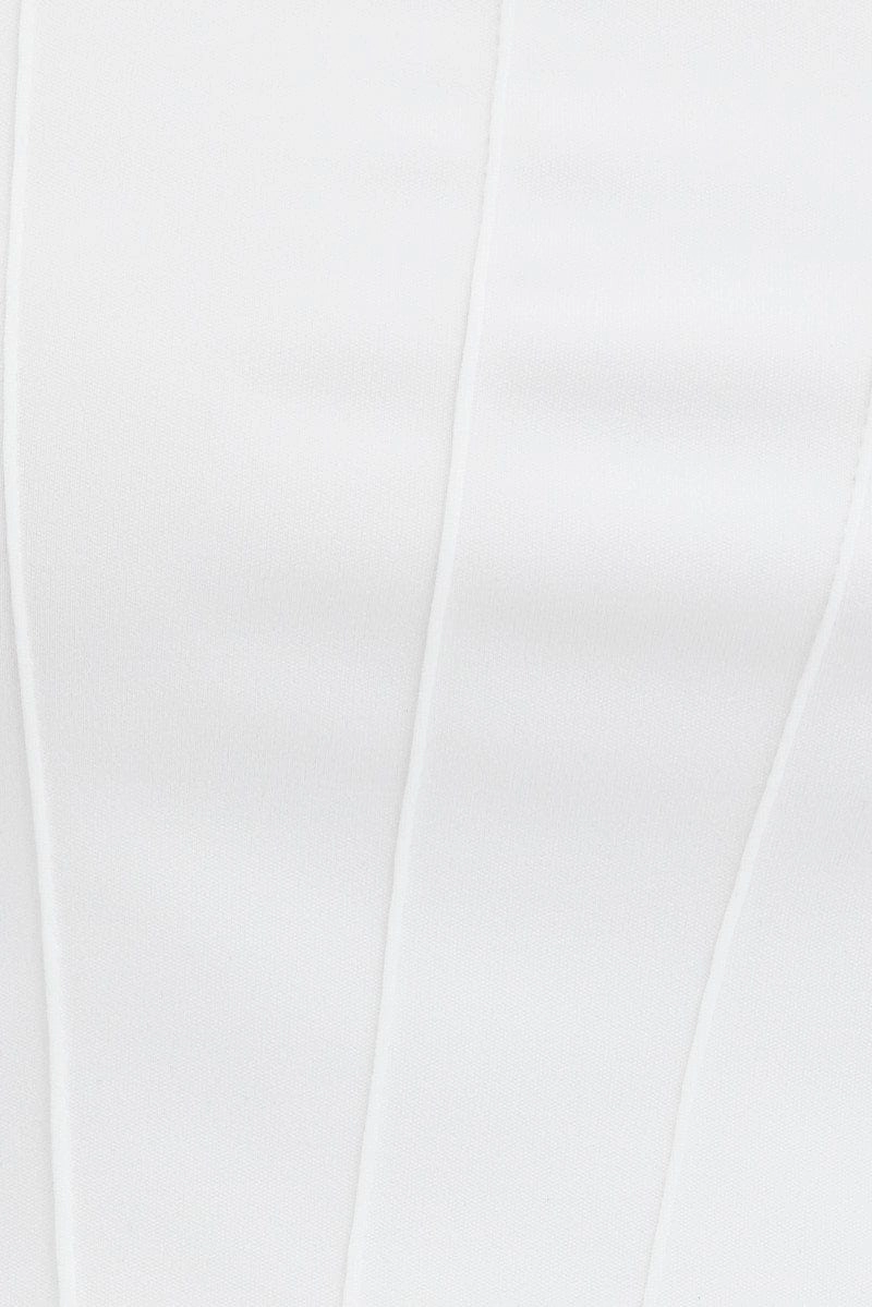 White Halter Pinch Crop Top