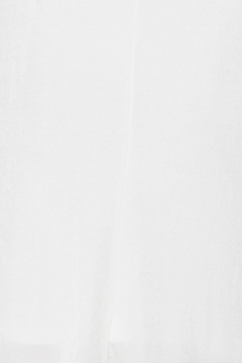 White Mini Dress Cowl Neck