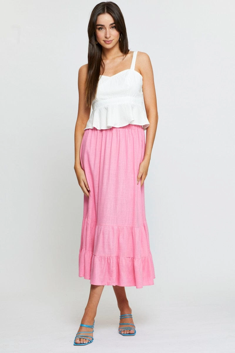 White Peplum Top Sleeveless