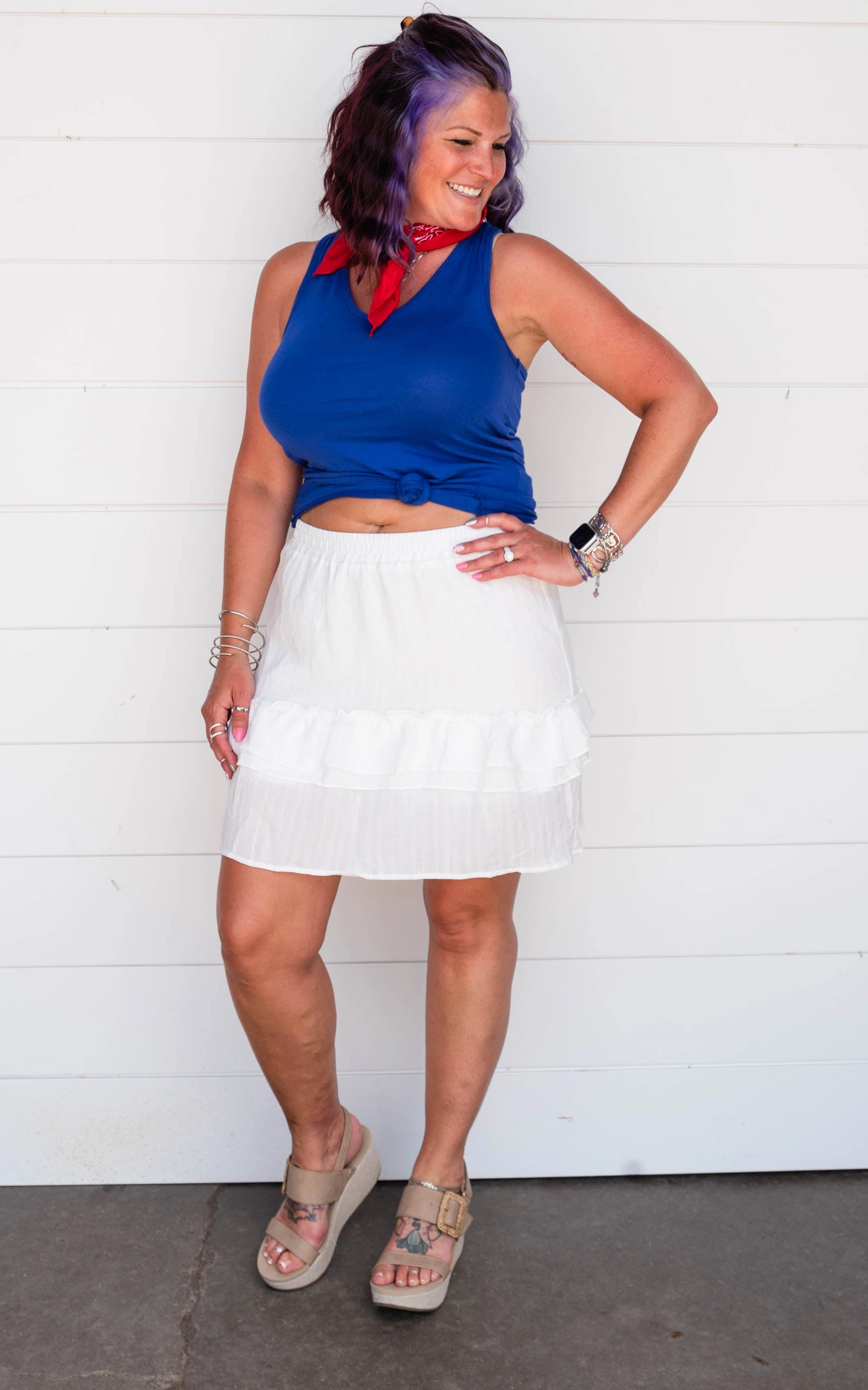 White Ruffle Skirt - Final Sale*