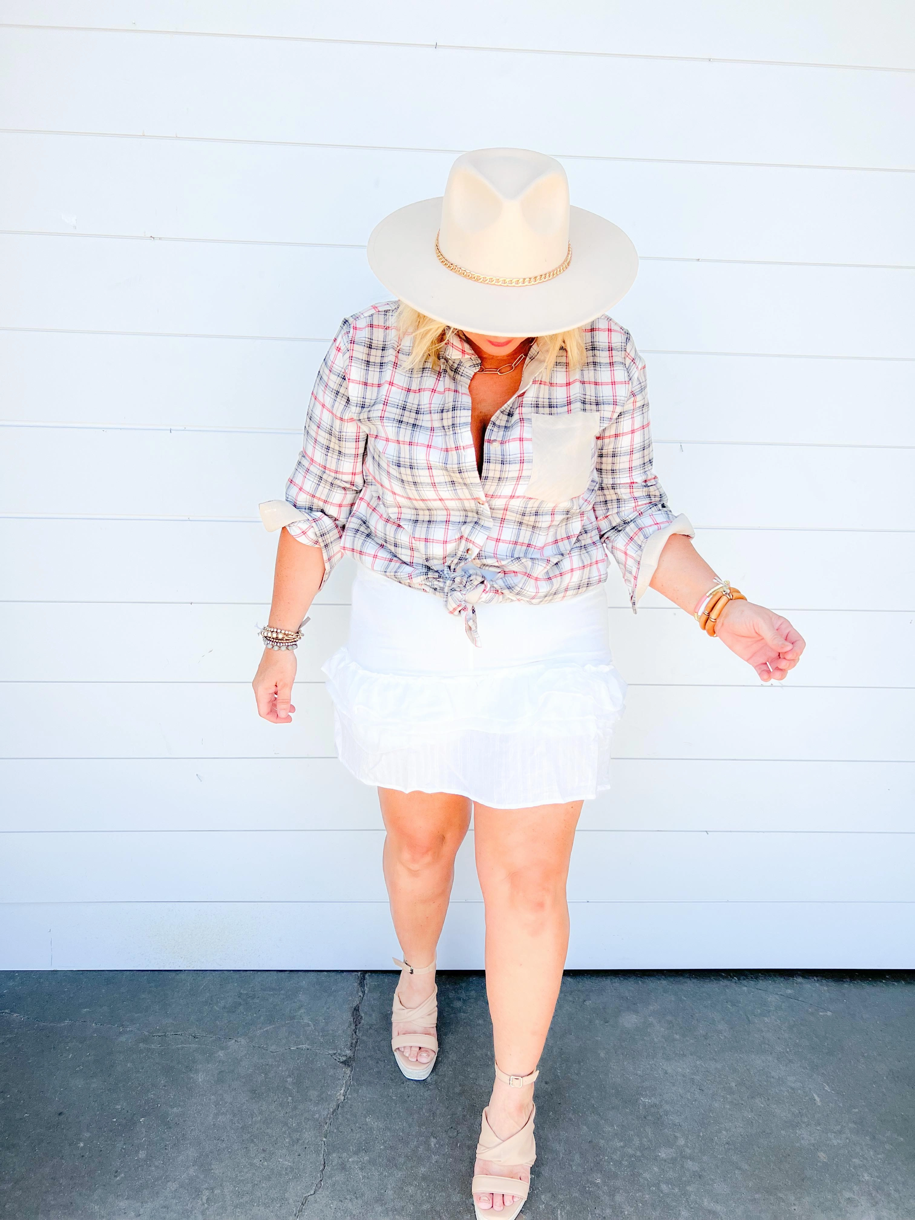 White Ruffle Skirt - Final Sale*