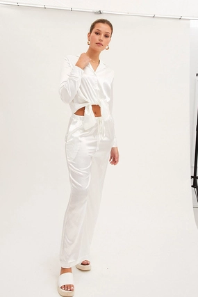 White Wide Leg Pants