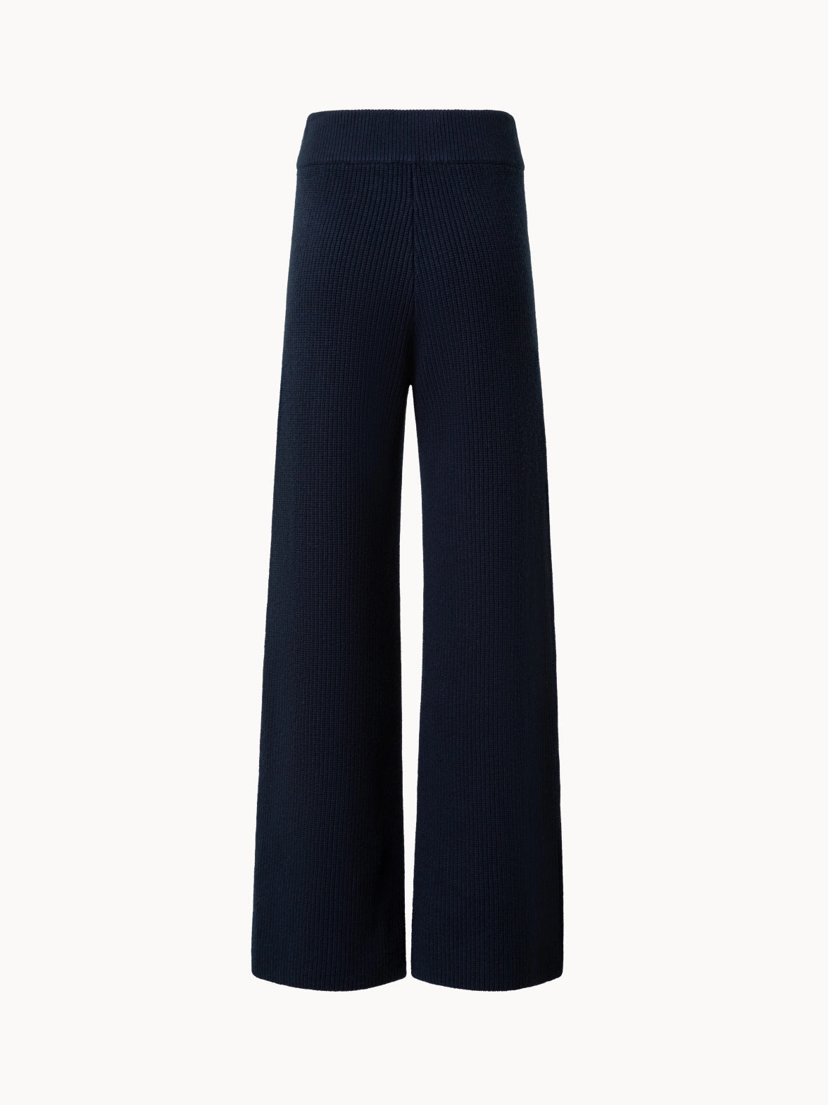 Wide Cashmere Wool Knit Pants