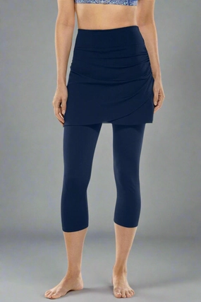 Women's Kahula Skirted Swim Capris | Navy