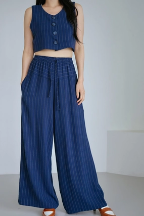 Yve Striped Linen Pants