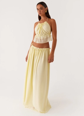 Zaya Maxi Skirt - Yellow